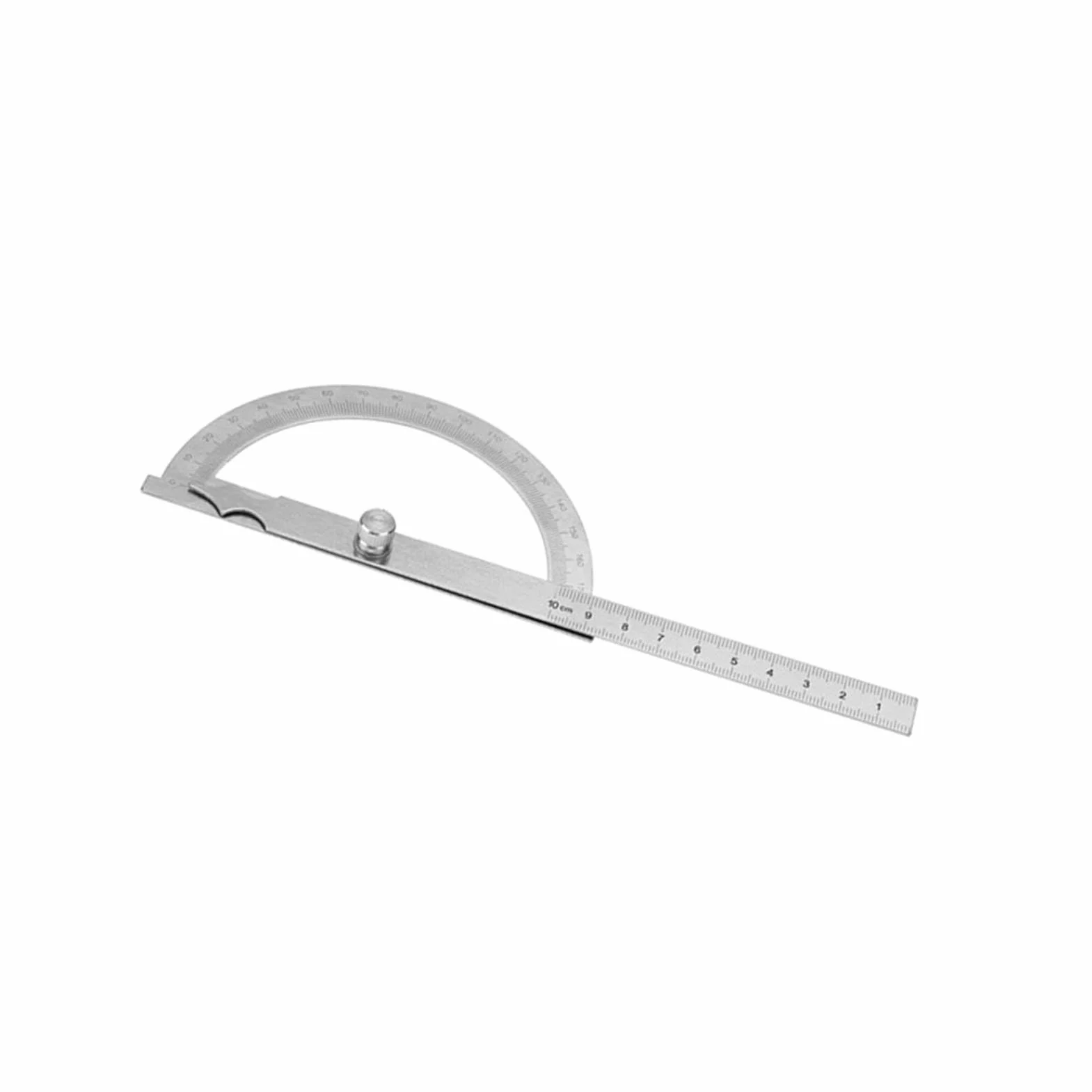 Goniometro acciaio inossidabile 0-180 gradi righello 15cm 120x150mm