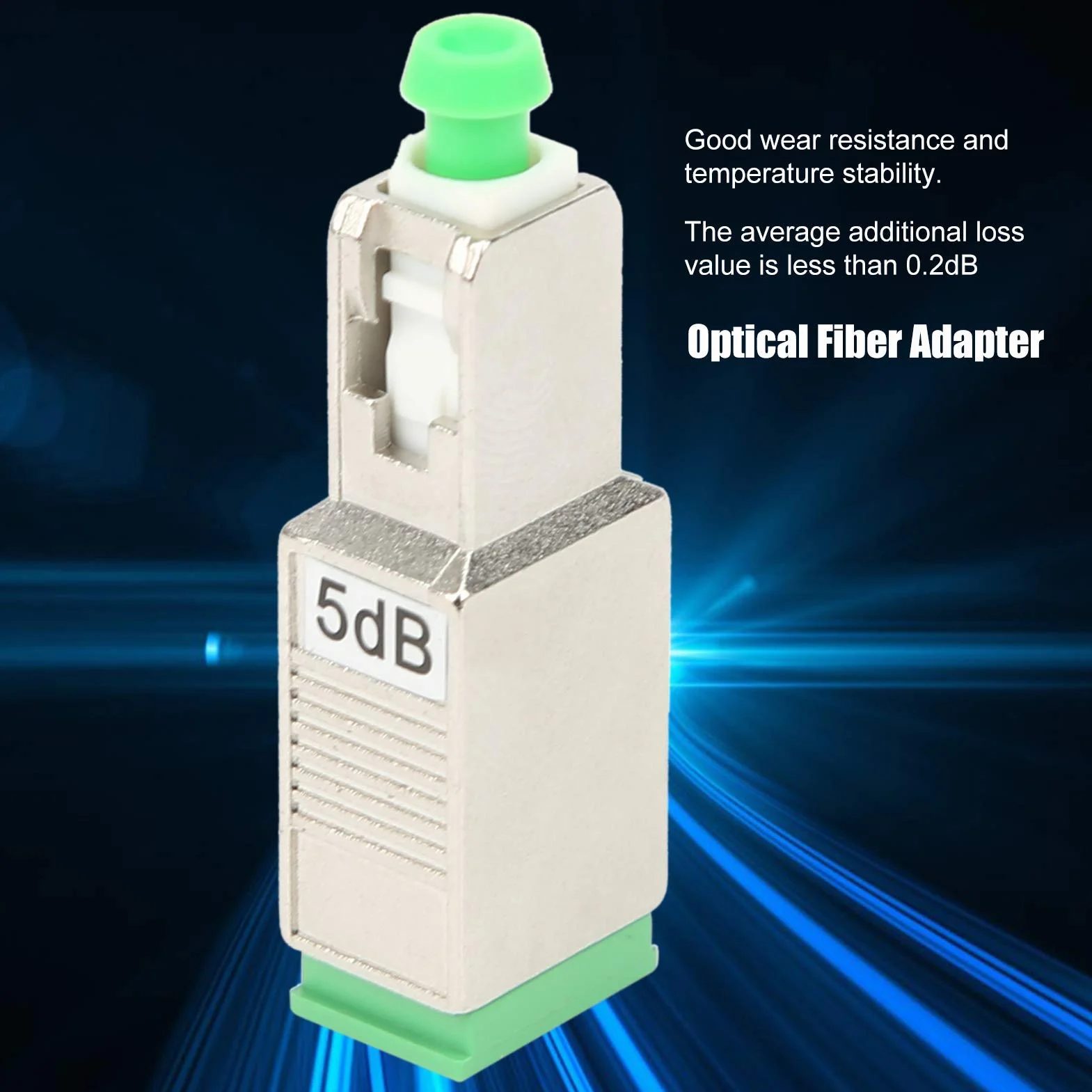 Adattatore per Fibra Ottica Connettore Flangia Attenuatore Testa Maschio e Femmina SC/APC 5DB Sopprime il Rumore del Circuito di Massa Attenuazione Accurata ≤ ± 0,5 dB