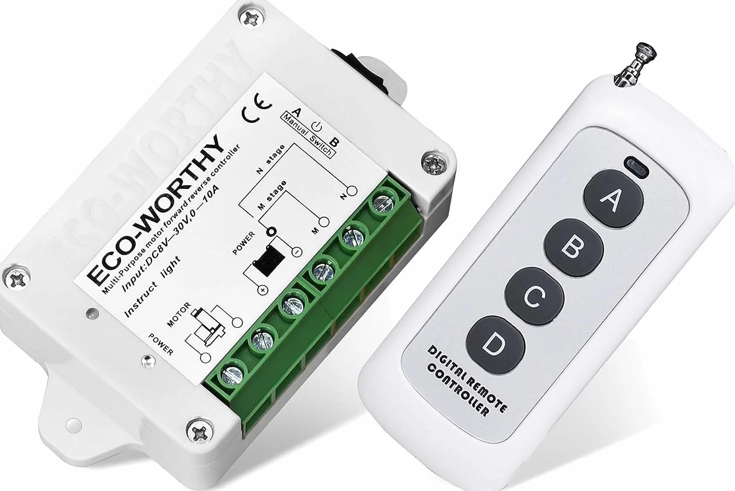 DCHOUSE 12 V DC controllo del motore, kit di controllo remoto positivo a inversione per attuatore lineare, kit di controllo remoto avanti e indietro