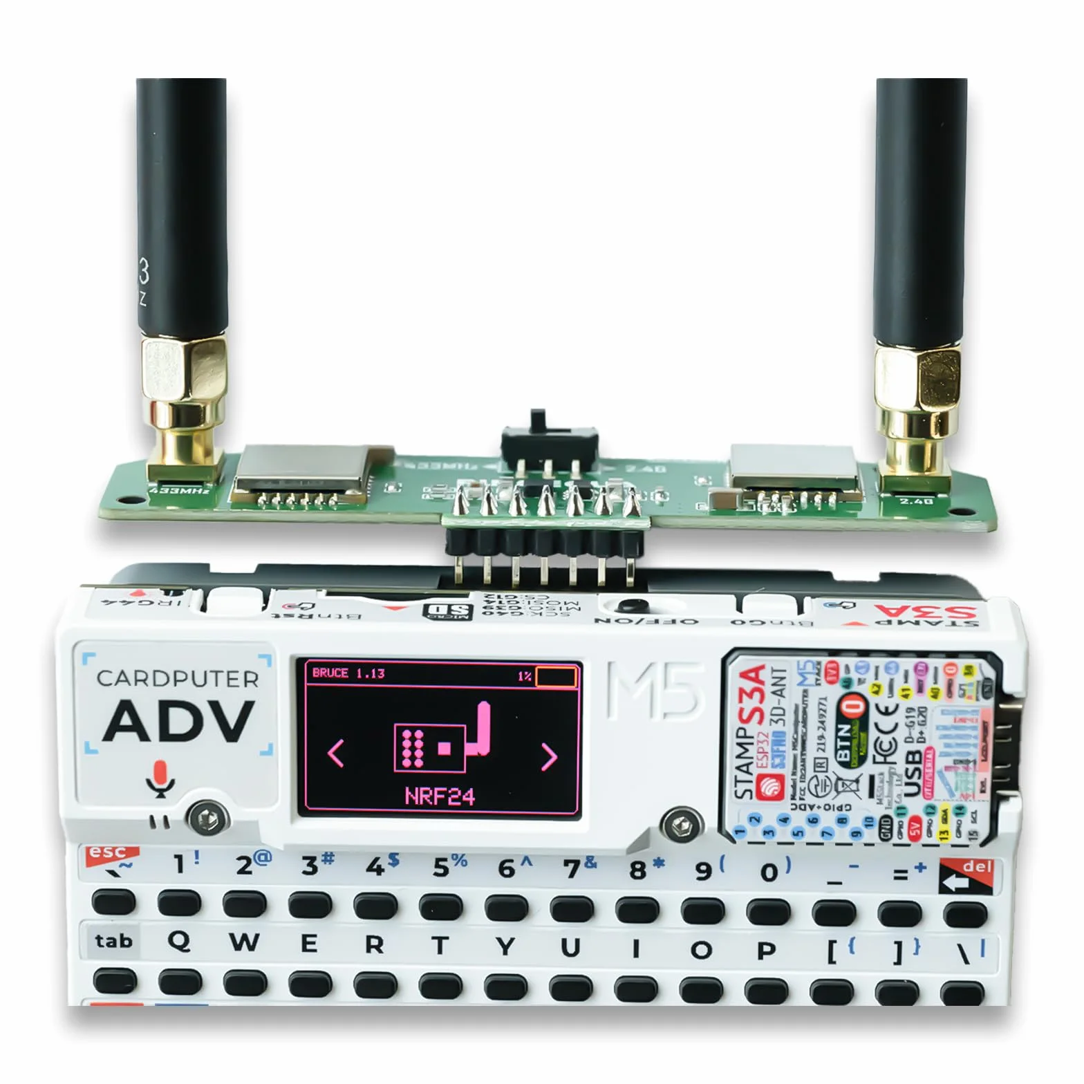 M5Stack Cardputer ADV Scheda di sviluppo RF 2 in 1 NRF24 CC1101 2,4 GHz 433 MHz
