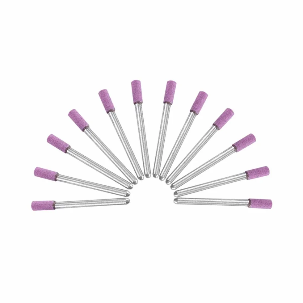 Codolo di rettifica, Punta di, igliare 50 pz/Set Utensili per affilare la Mola con Gambo Rotarys con Testa in Pietra abrasiva da 4 mm per Kit Dremels e Strumento Rotarys C