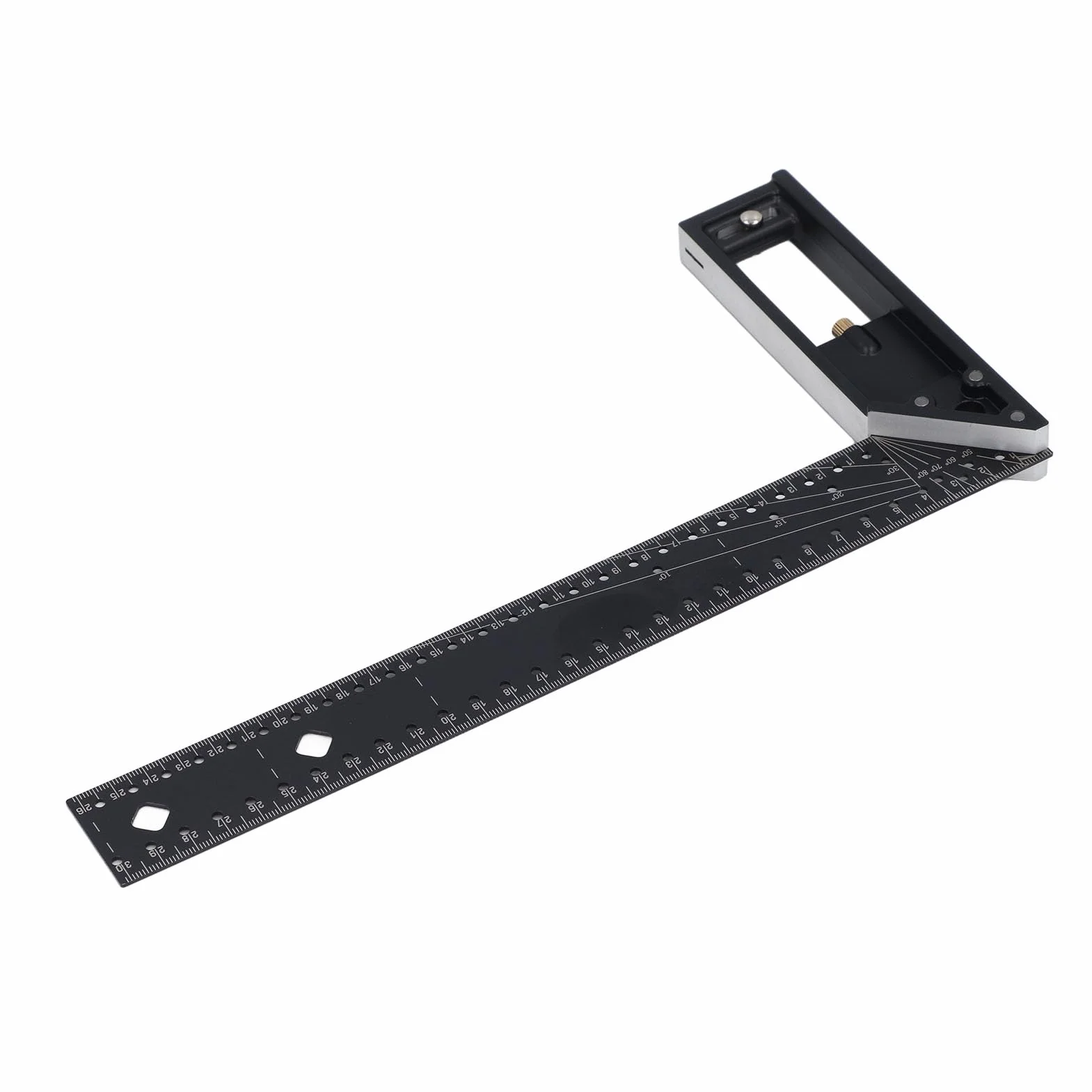 Righello di misurazione multiangolo professionale, righello ad angolo retto combinato universale da 45 a 90 gradi, strumento di misurazione accurato con tracciatore in acciaio