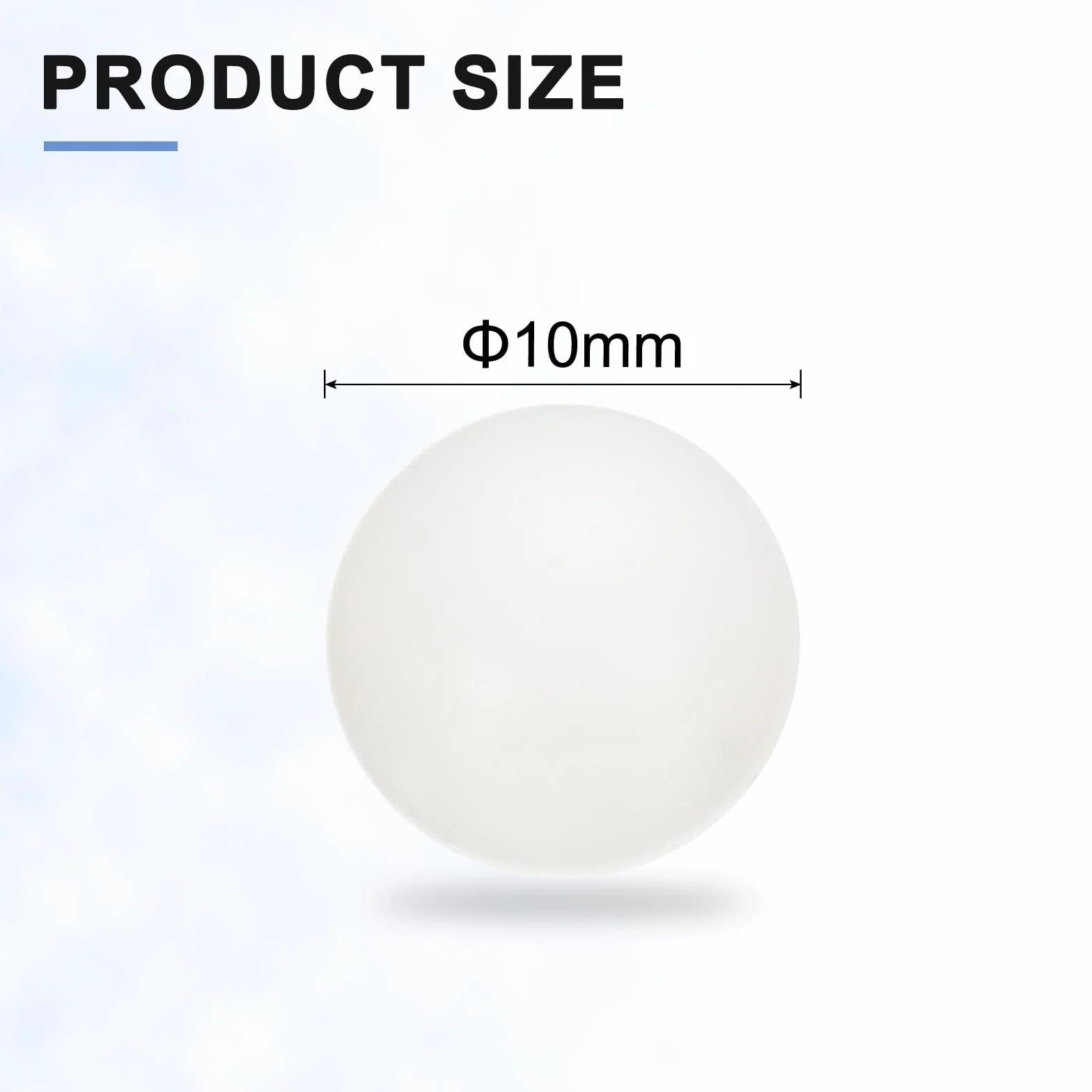 QUARKZMAN 60Pcs Sfere Di Rullamento In Nylon 10mm Sfere Solide In Plastica, Sfere Di Precisione G1 Superficie Satinata, Bianco