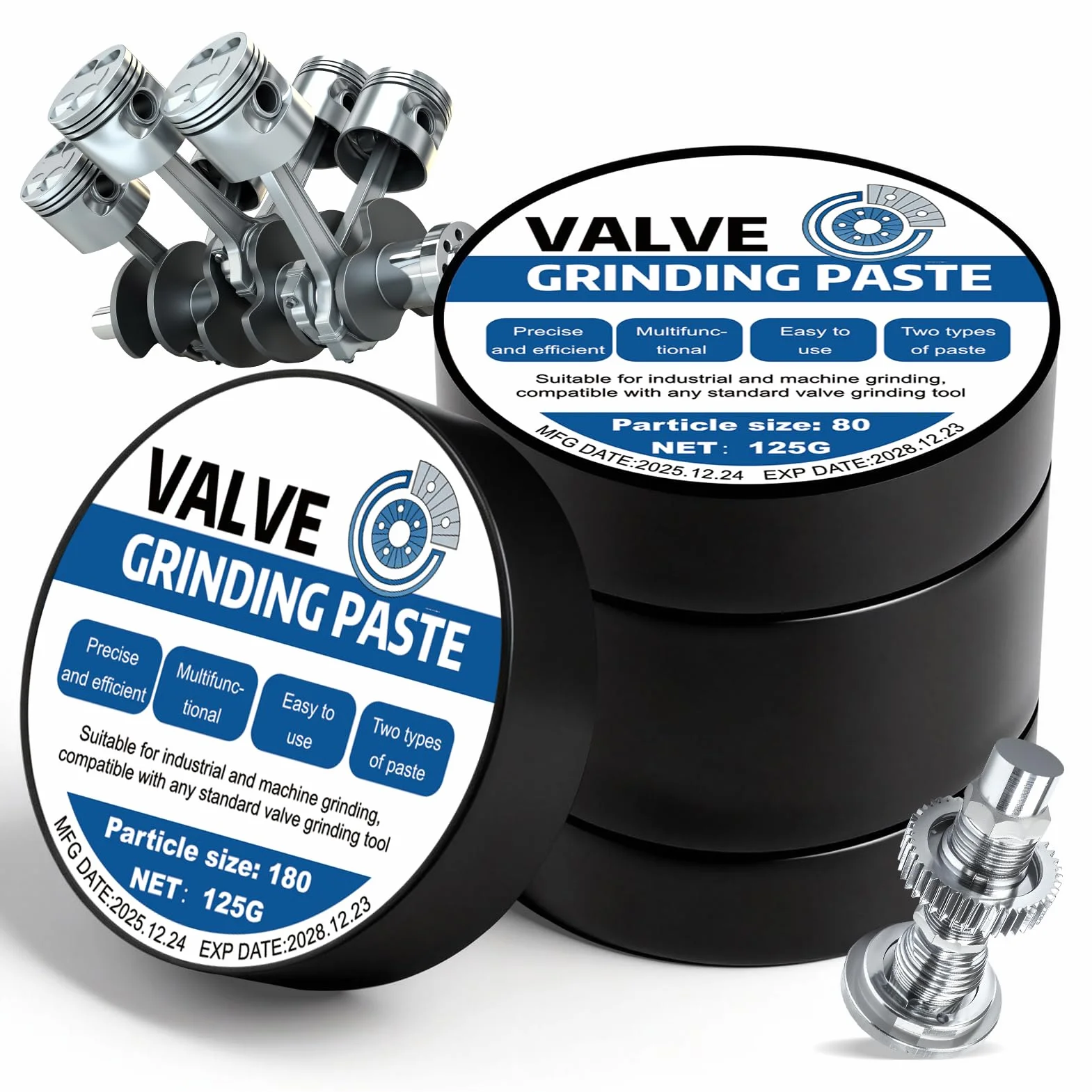 250g Pasta Abrasiva per Valvole, Grinding Paste for Engine Components, Auto Moto Camion