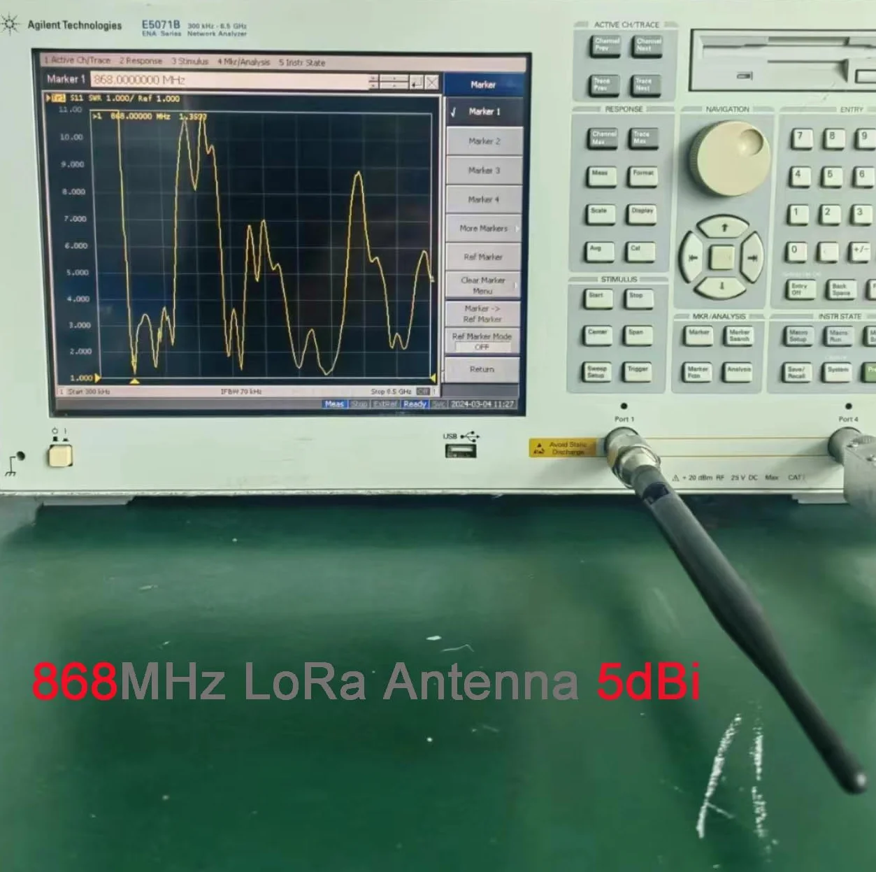 DIYmalls 868 MHz Antenna LoRa 5dBi SMA maschio 195 mm + cavo SMA femmina per Meshtastic LoRa 32 V3 HTCC-AB02S Heltec T114 Mesh Node LoRa32u4II (confezione da 2)