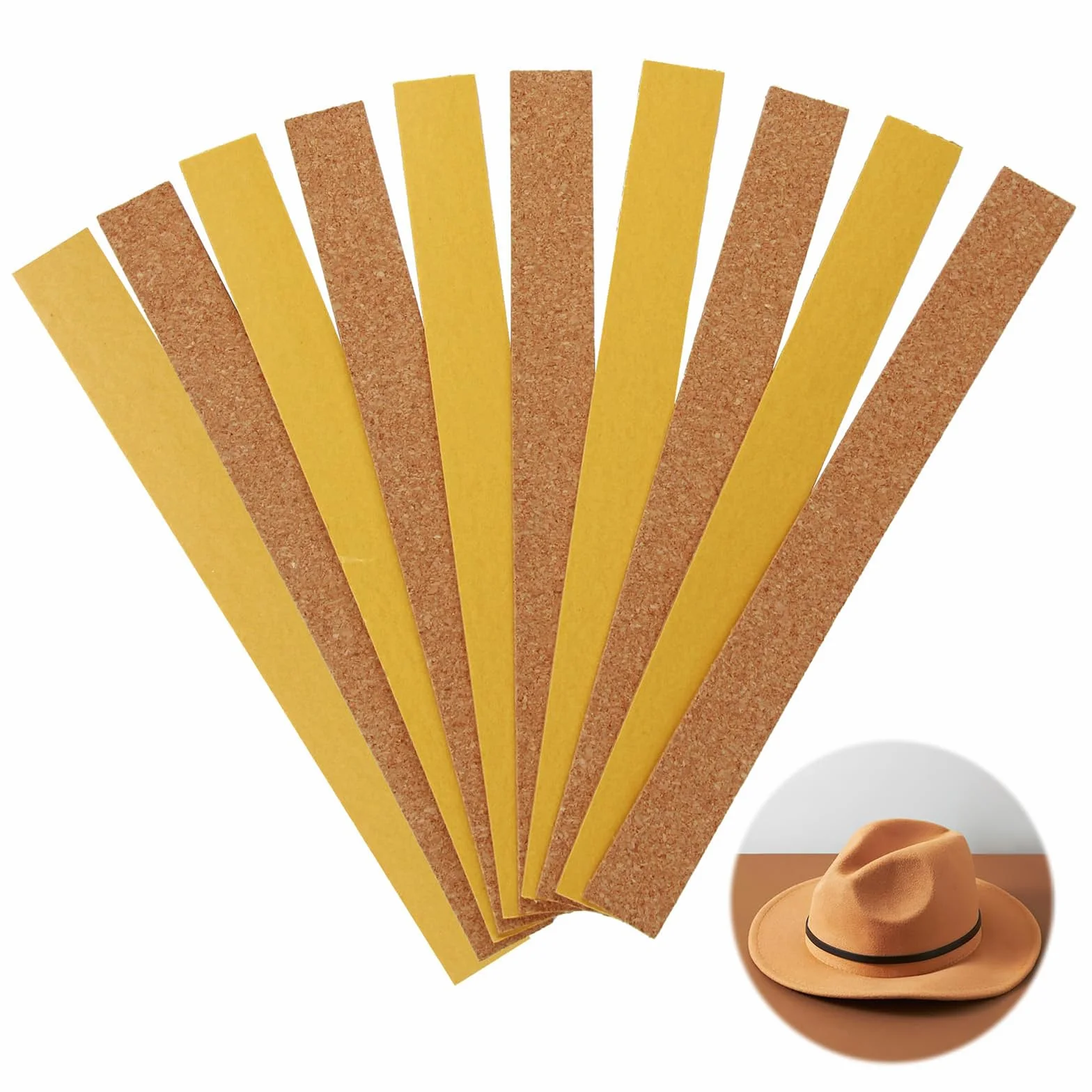 Strisce Autoadesive in Sughero 10 PCS per Cappello