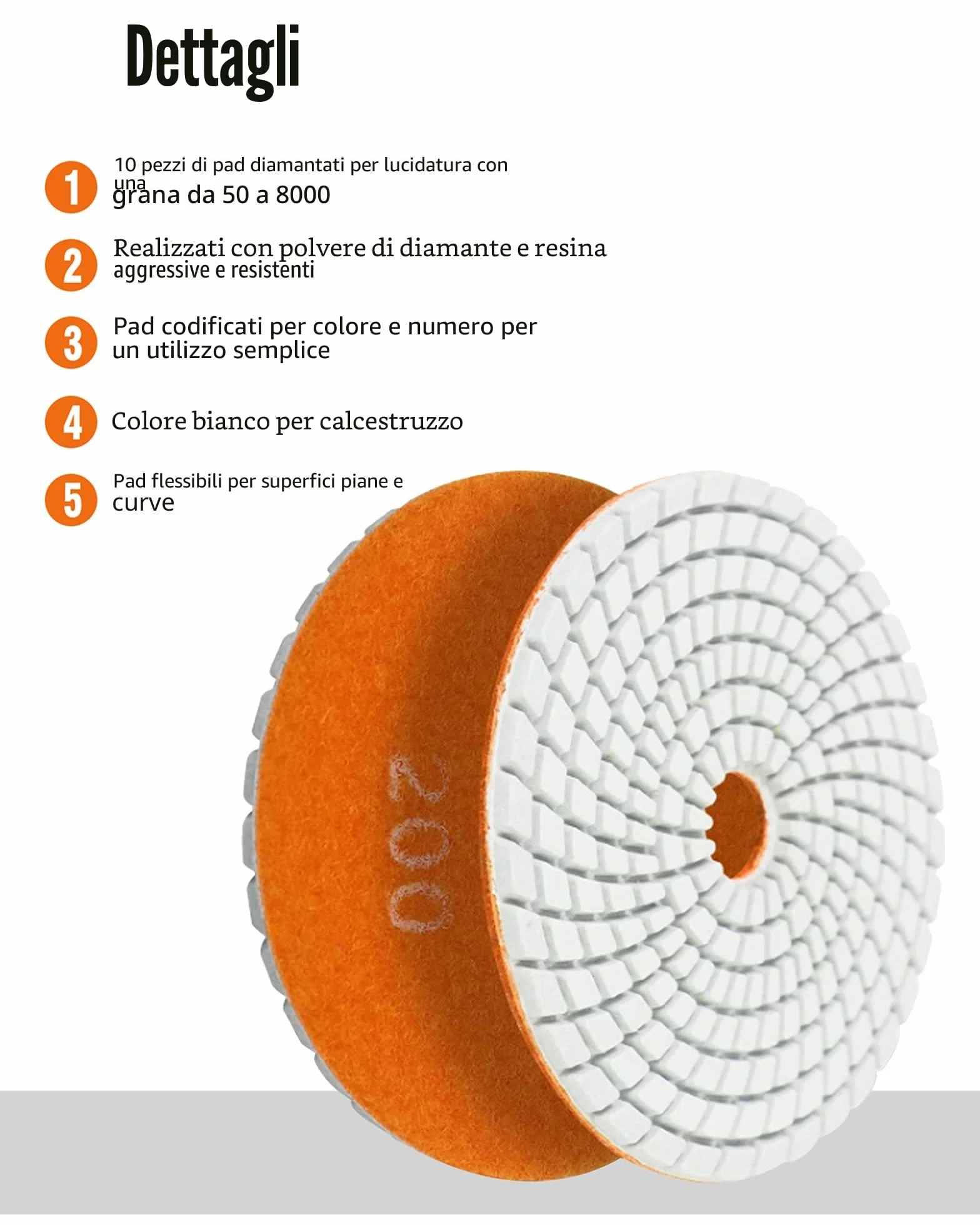 Zestaw 14 Pezzi Dischi Diamantati 100 mm M14 do Marmo Lucidatura a Umido/Secco