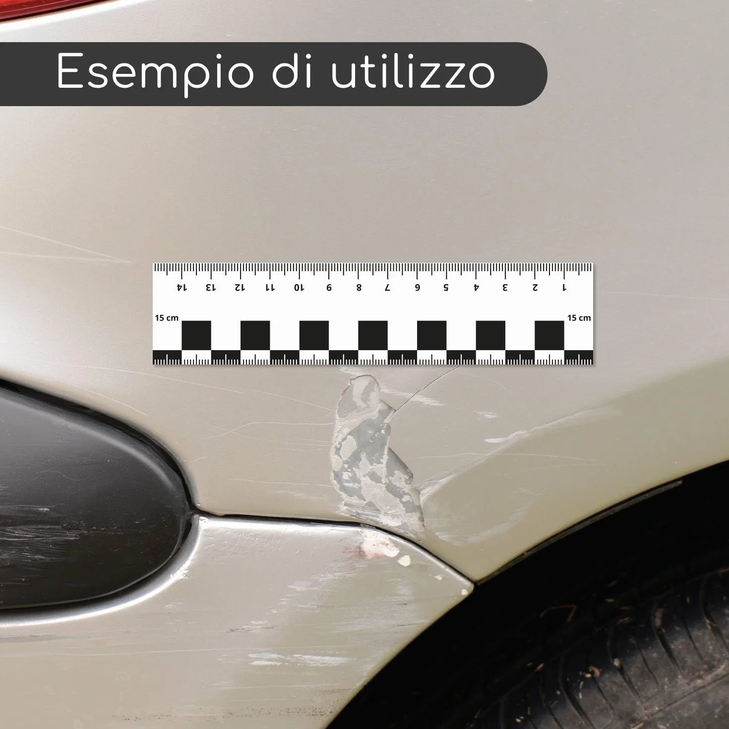 iSecur Set 4 Righelli Magnetici 15 cm per Esperti Fessura Crepe Veicolo