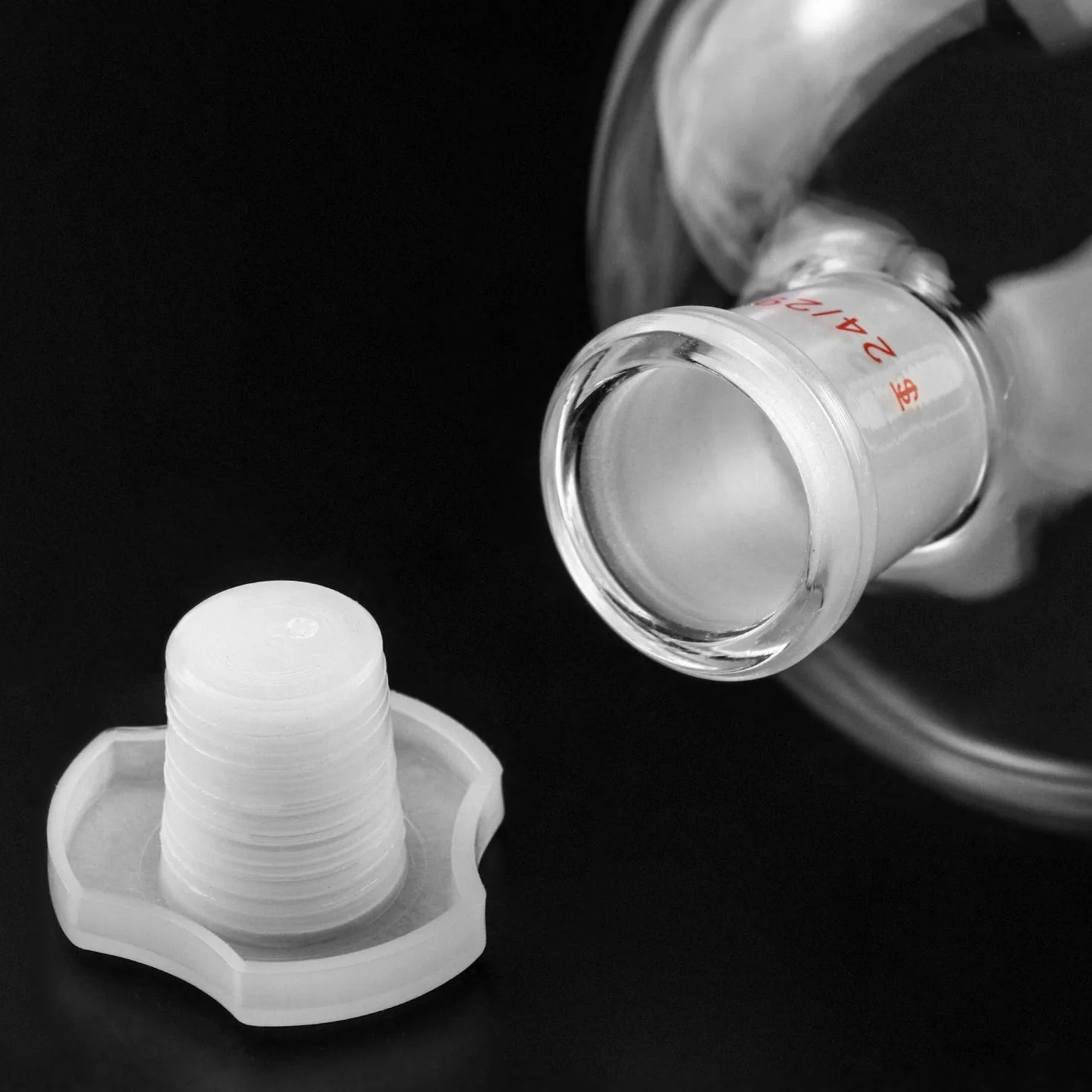 QWORK® Imbuto Separatore Conico in Vetro Borosilicato con giunti 24/29 e Rubinetto di Chiusura in in PTFE, Separatory Funnel Imbuto da Laboratorio - 1000ml