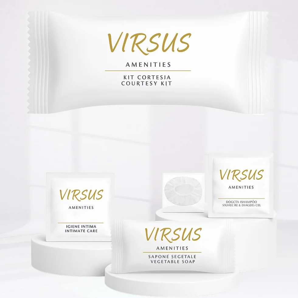 Virsus 200 Pezzi Kit Cortesia in 50 Bustine per Hotel B&B