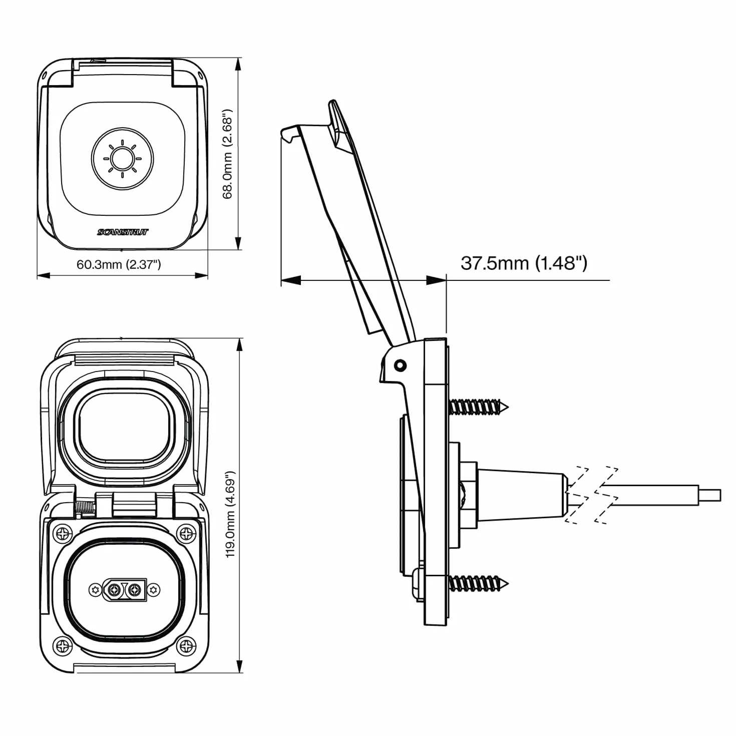 Scanstrut Connessione Solare XT60 Serie Ventura SC-V-S3