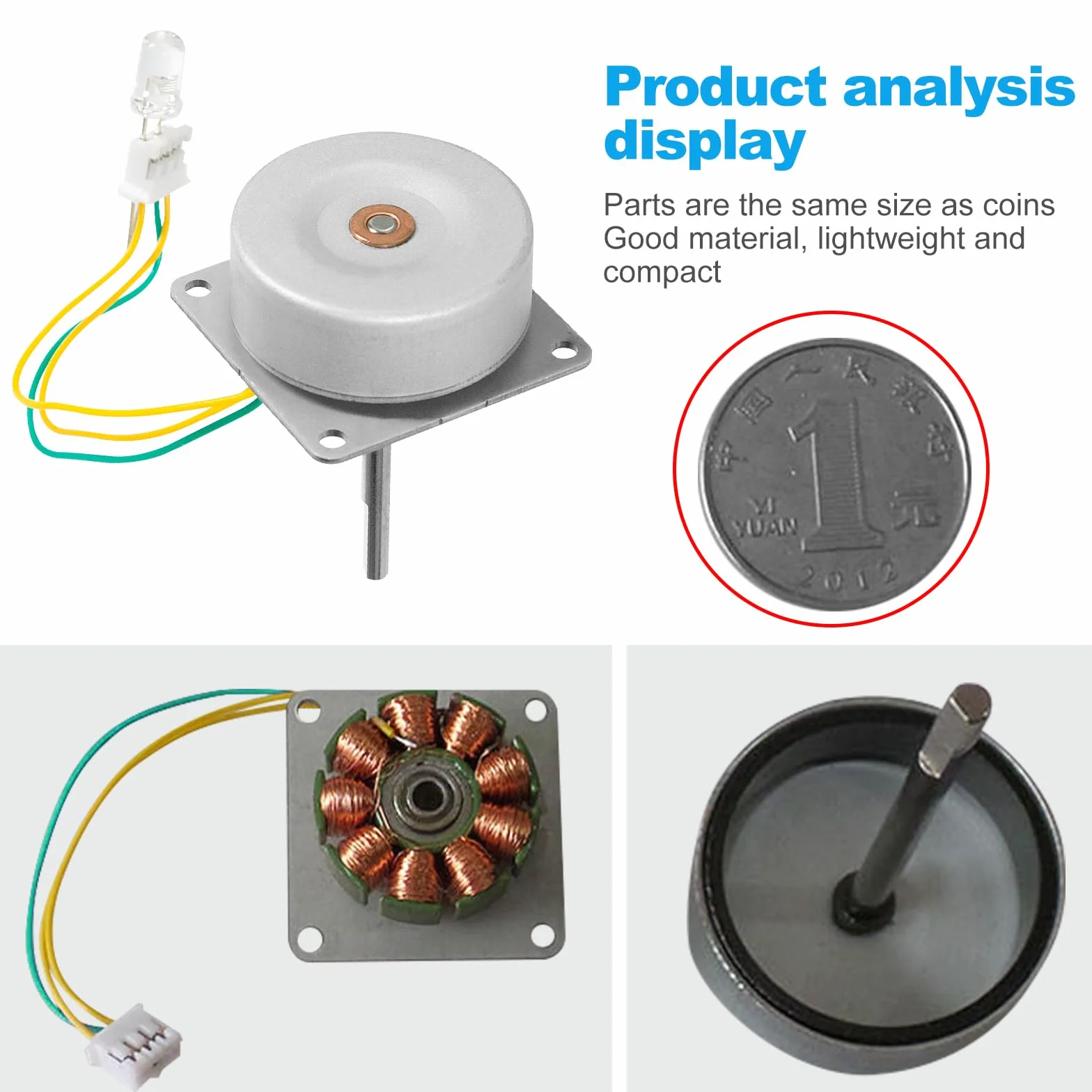 Micro motore senza fili a mano AC 3-24 V 3-24 V, mini generatore di energia eolica, generatore di turbine eoliche, strumento didattico esperimento modello, per generazione di energia trifase, 0,1A-1A