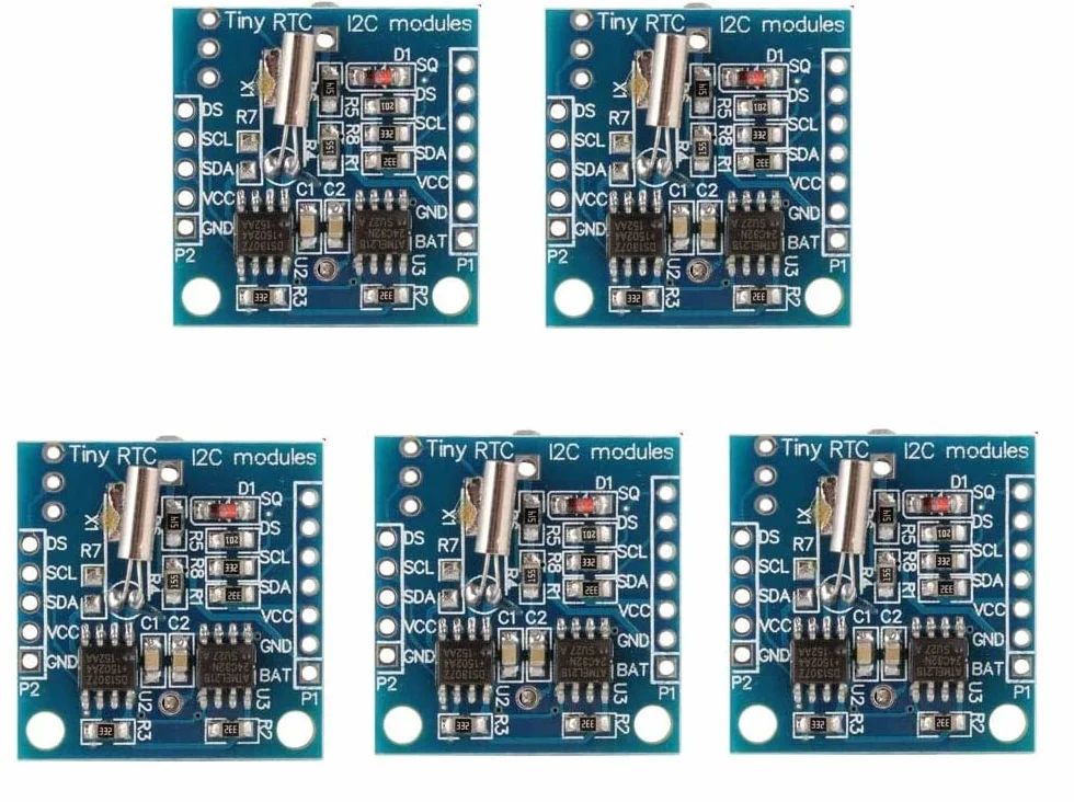 5 piccoli moduli di orologio RTC I2C DS1307 AT24C32 in tempo reale per Arduino AVR PIC 51 ARM