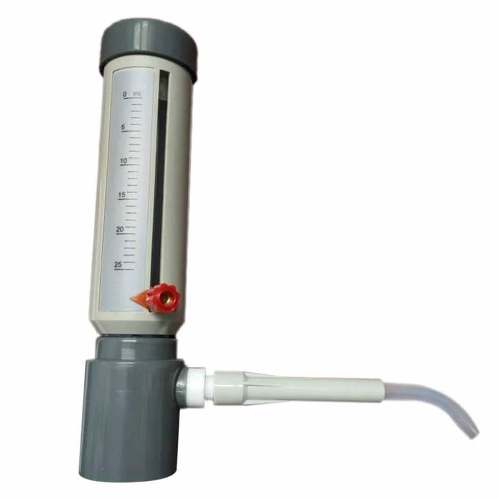 Dispenser Superiore per Flaconi da Laboratorio 5-25 ml Semi-Automatico Regolabile