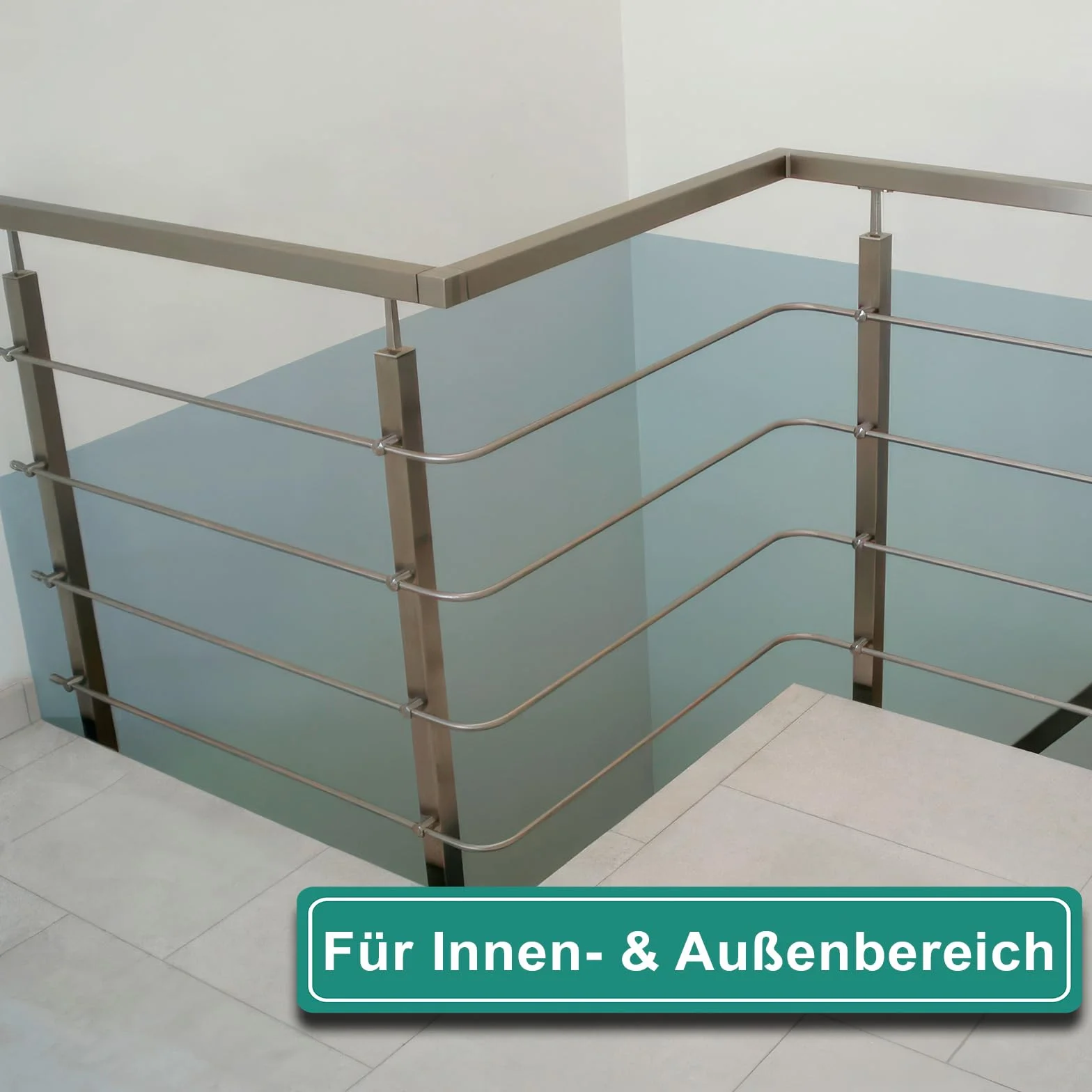 PRIOstahl Tubo quadrato in acciaio inox, tubo quadrato, profilo cavo, 1 tubo, dimensioni: 40 x 40 x 2 mm, lunghezza: 1500 mm, levigato, per ringhiere, costruzione industriale, mobili, antiruggine, in
