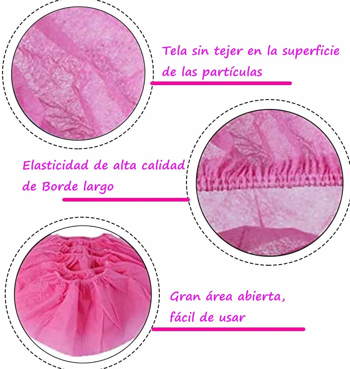 Voarge 100 pezzi tessuto non tessuto usa e getta scarpe plastica protezione pavimento tappeti rosa