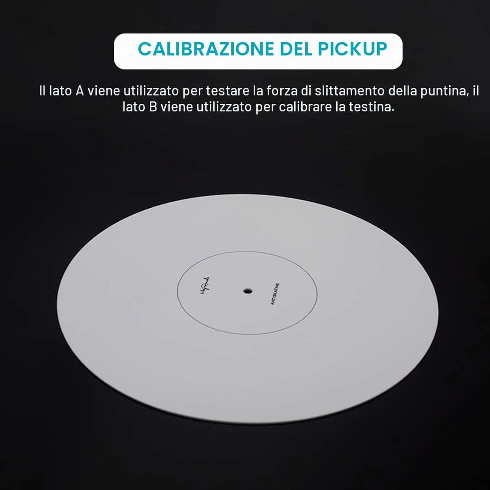 Tappetino goniometro per Giradischi, Piastra di calibrazione in Acrilico per Pickup Vinile LP