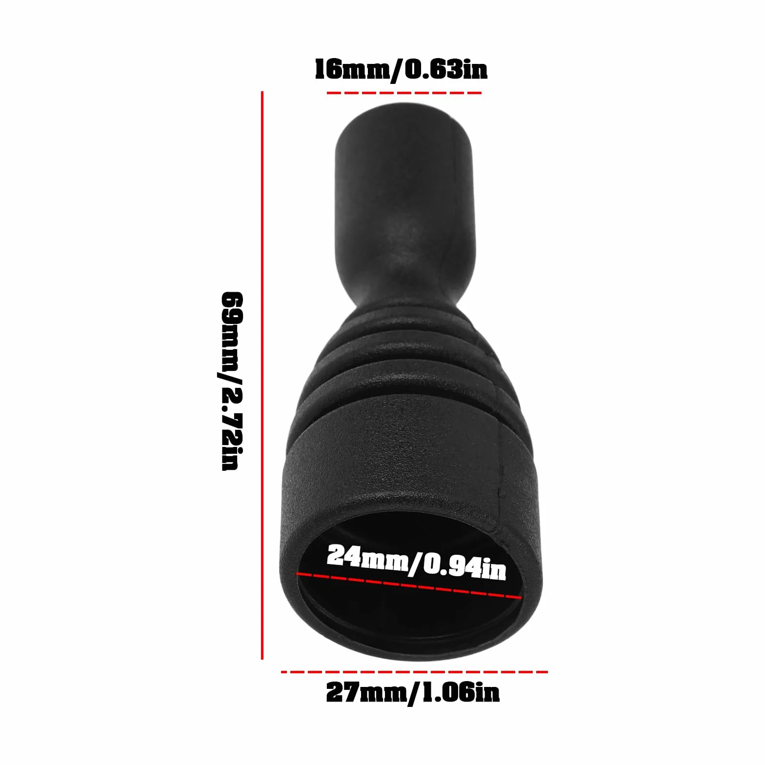 Cuffia in Gomma per Joystick di Propulsione di Prua Compatibile con Vetus BPJR BPAJ BPJSTA BPJE BPJE2