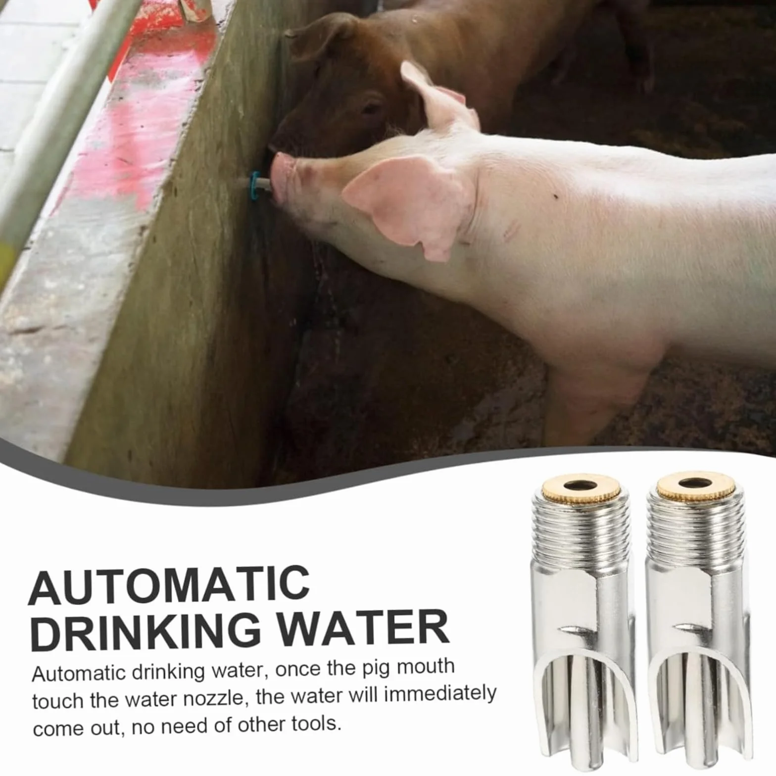 Bevitore Di Maiale Automatici 5 Pezzi Acciaio Inox Per Suini Bovini Capre Pecore