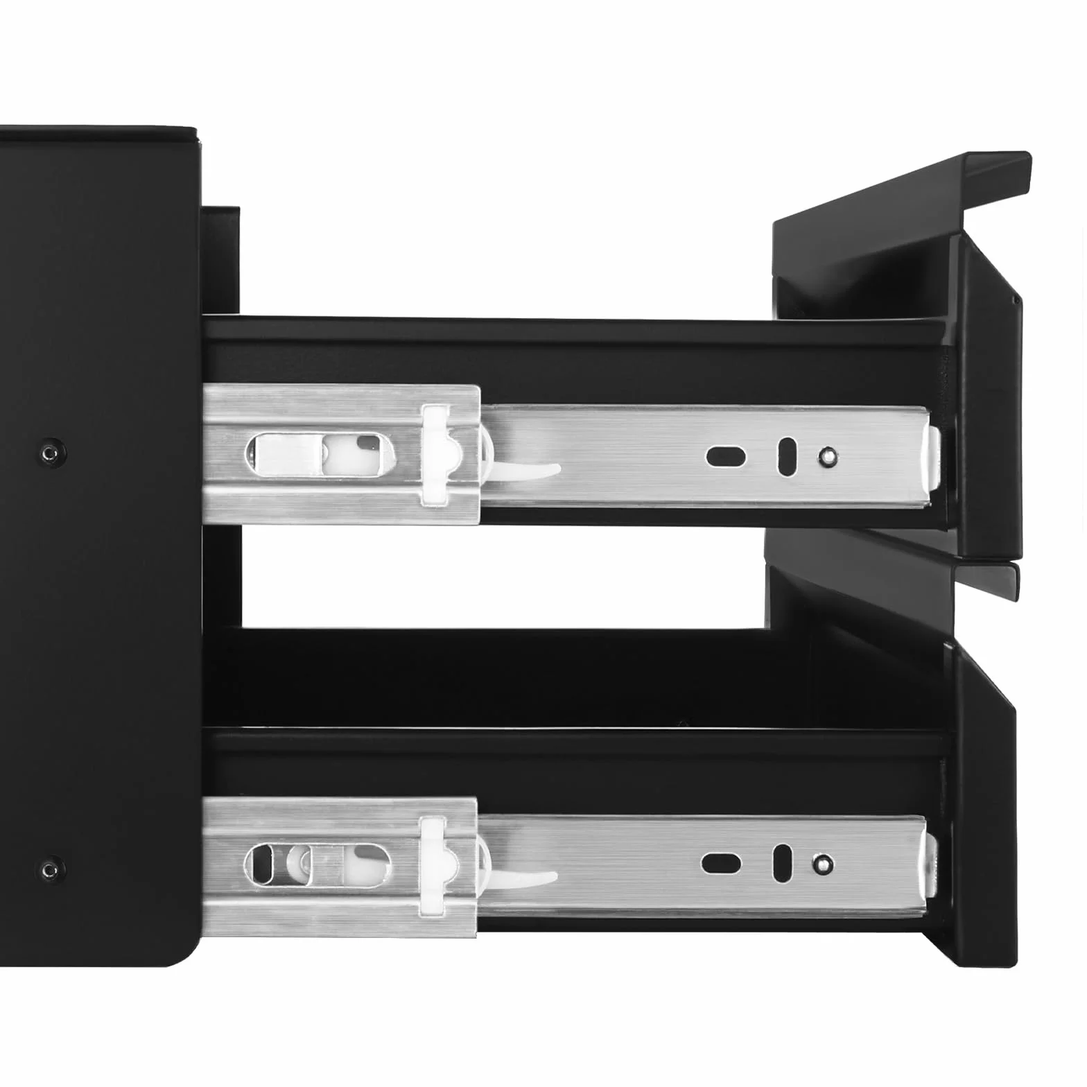 VEVOR Cassetto Estraibile Sotto Scrivania 457 x 227 x 200 mm Organizzatore Nascosto per Riporre Oggetti 2 Strati, Cassetto Portapenne Sotto Tavolo, per Postazioni di Lavoro Domestiche Sit Stand, Nero
