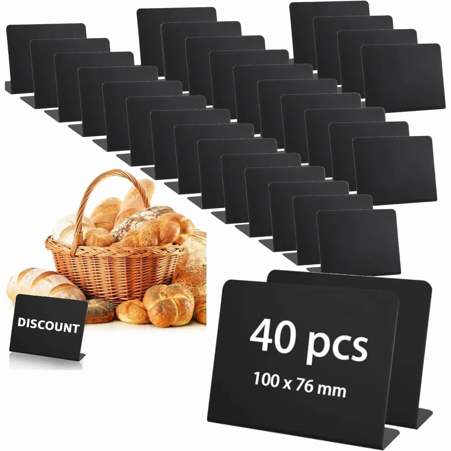 JMIATRY 40 Set Mini Lavagna, Numeri Tavoli Ristorante, Cartellini Prezzi per la Festa di Nozze del Caffè a Buffet Gastronomico