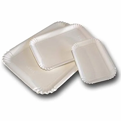 Vassoio in Cartone Bianco per Pasta e Dolci 12x16 - 400 pz.
