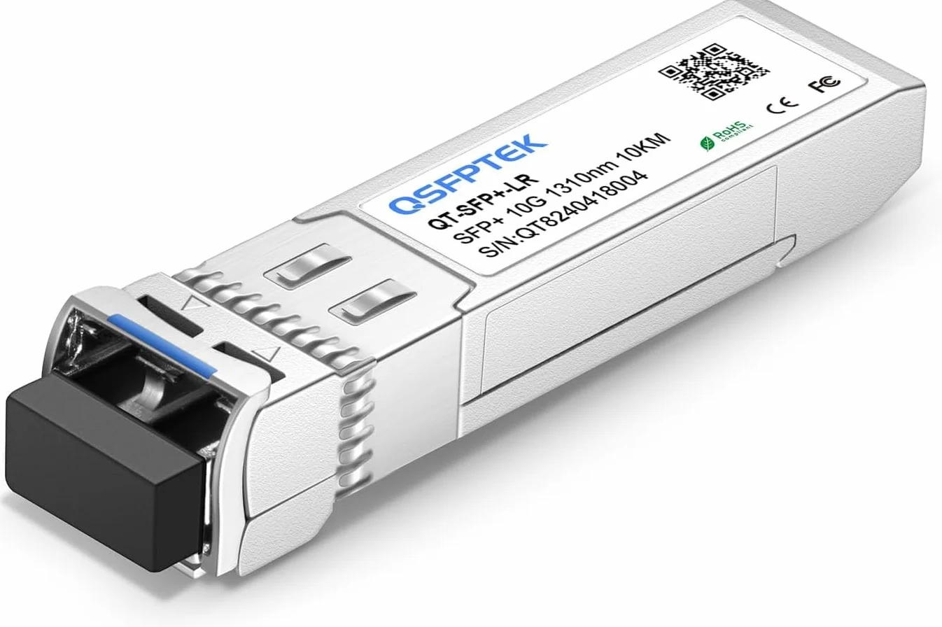 QSFPTEK 10GBASE-LR SFP Module 10G 1310nm 10km DDM LC Mini-GBIC per Cisco SFP-10G-LR Ubiquiti UF-SM-10G