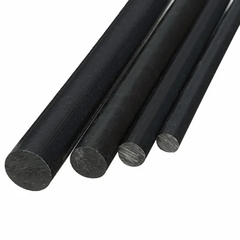 EsportsMJJ Barre di Nylon Nere Lunghe di Lunghezza di 100Mm Che progettano la Barra Rotonda di plastica di 5/6/8 / 10Mm di Barre - 5mm