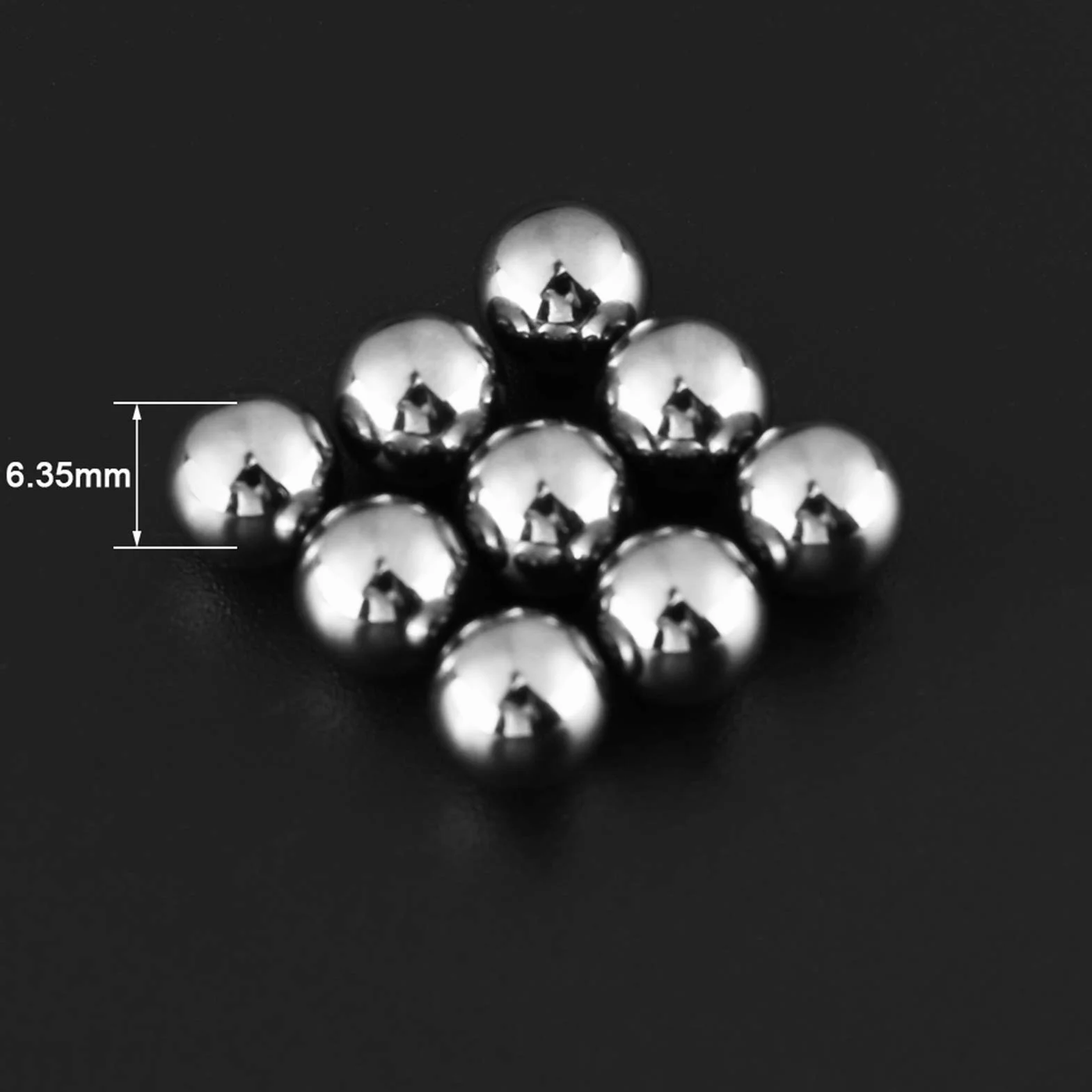 Sfere per cuscinetti, 200Pcs 6.35mm Sfere per cuscinetti industriali di precisione con diametro di 1/4 di pollice G10, acciaio