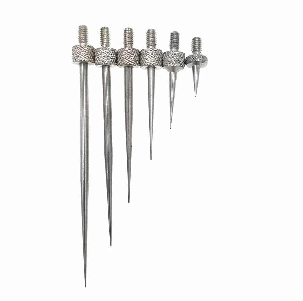SUXING Tastatori per comparatori, Tasti con filetto M2.5, Lunghezza 7/13/22/30/40/50mm, R0.15 mm，Puntalino a spillo
