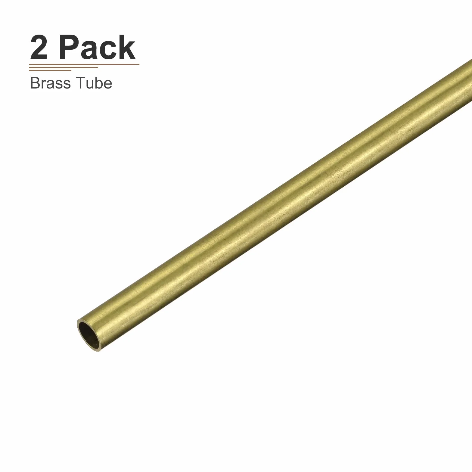 Ottone Tubo 6mm x 0.5mm x 200mm 2pz Rotondo Metallo Tubazione