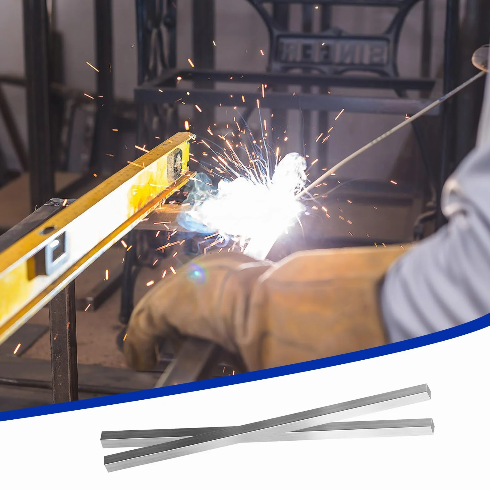 Barra quadrata in acciaio inox 6 x 6 x 305 mm per lavorazione dei metalli fai da te