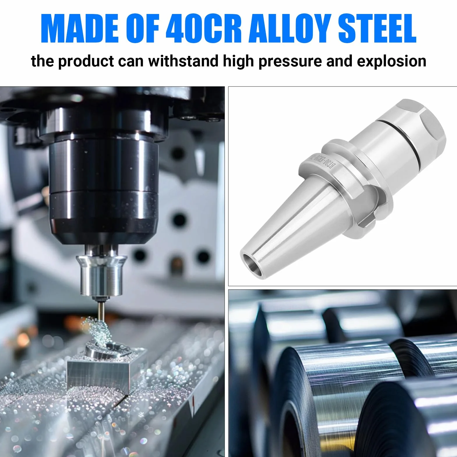 Portautensili CNC di precisione BT30 ER20 70 Mandrino a pinza conico BT 30 ER 20 Proiezione 70 mm per fresatura Foratura e maschiatura Bilanciato per centro di lavoro CNC ad alta
