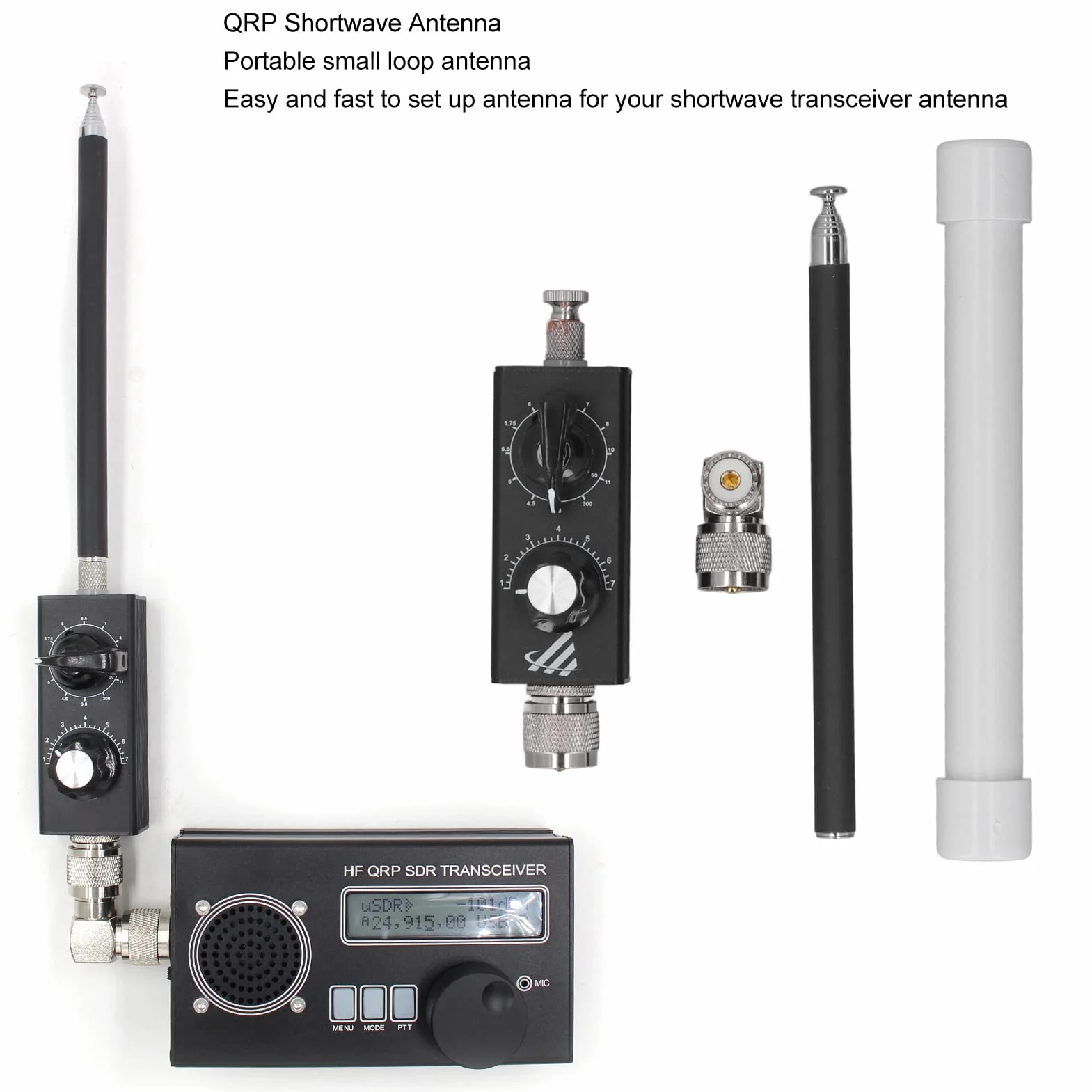 Antenna a Onde Corte QRP HF Full Band Sintonizzata FM Resistente Alle Interferenze Aeronautiche Ad Anello