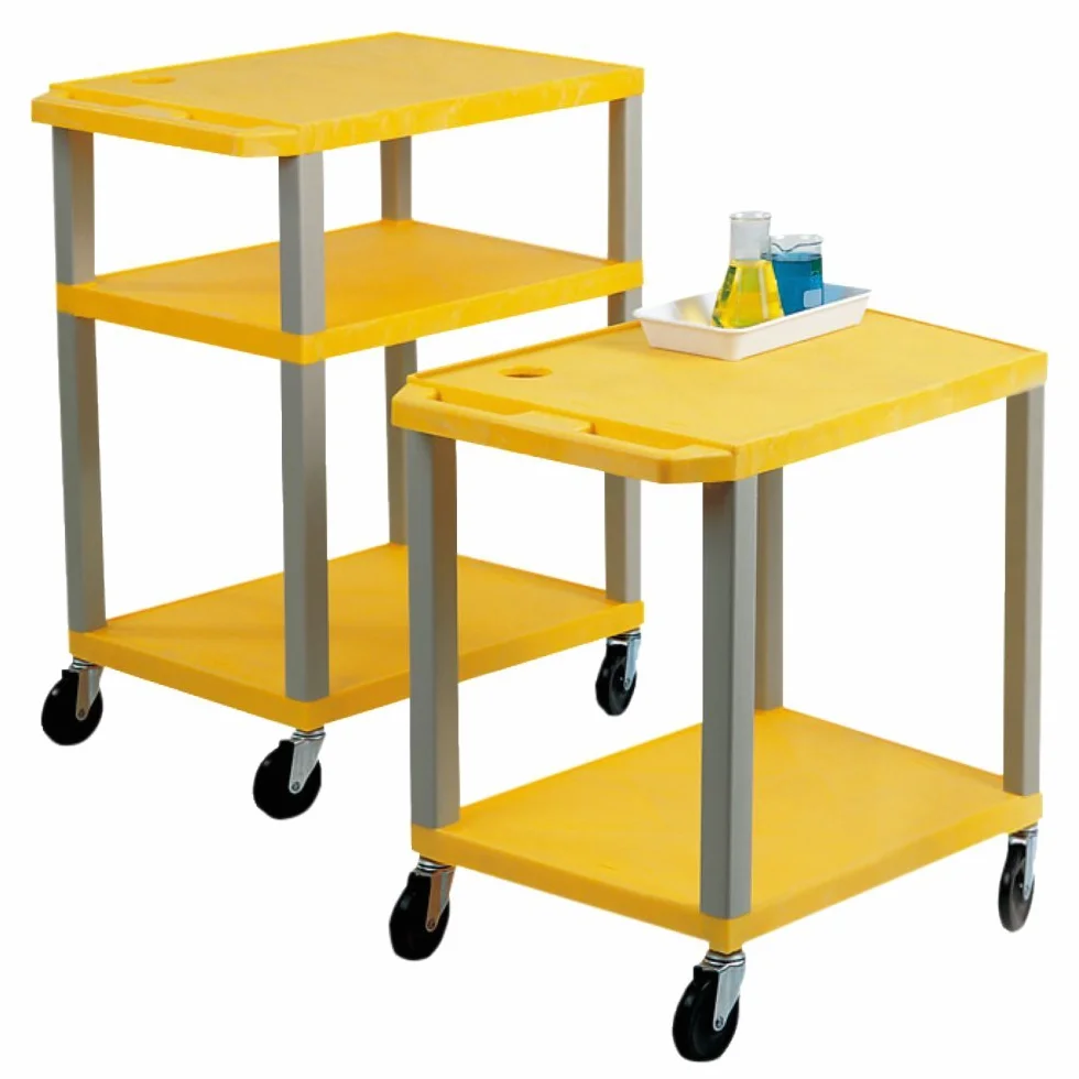 Neolab 2 2167 3 ripiani con HDPE alta 106 cm – giallo