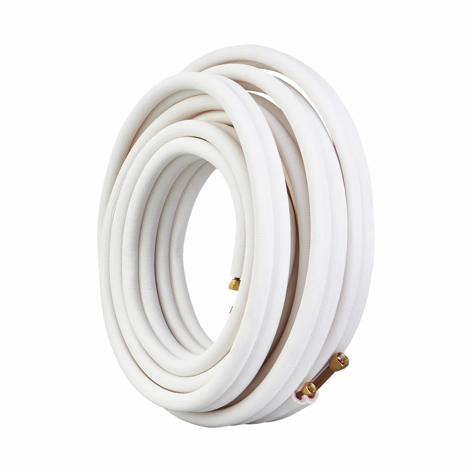 VEVOR 50FT Mini Split Line Set, tubi in rame con diametro esterno da 3/8" e 5/8" e isolamento per aria condizionata, refrigerante o pompe di riscaldamento e HVAC con strisce di avvolgimento.