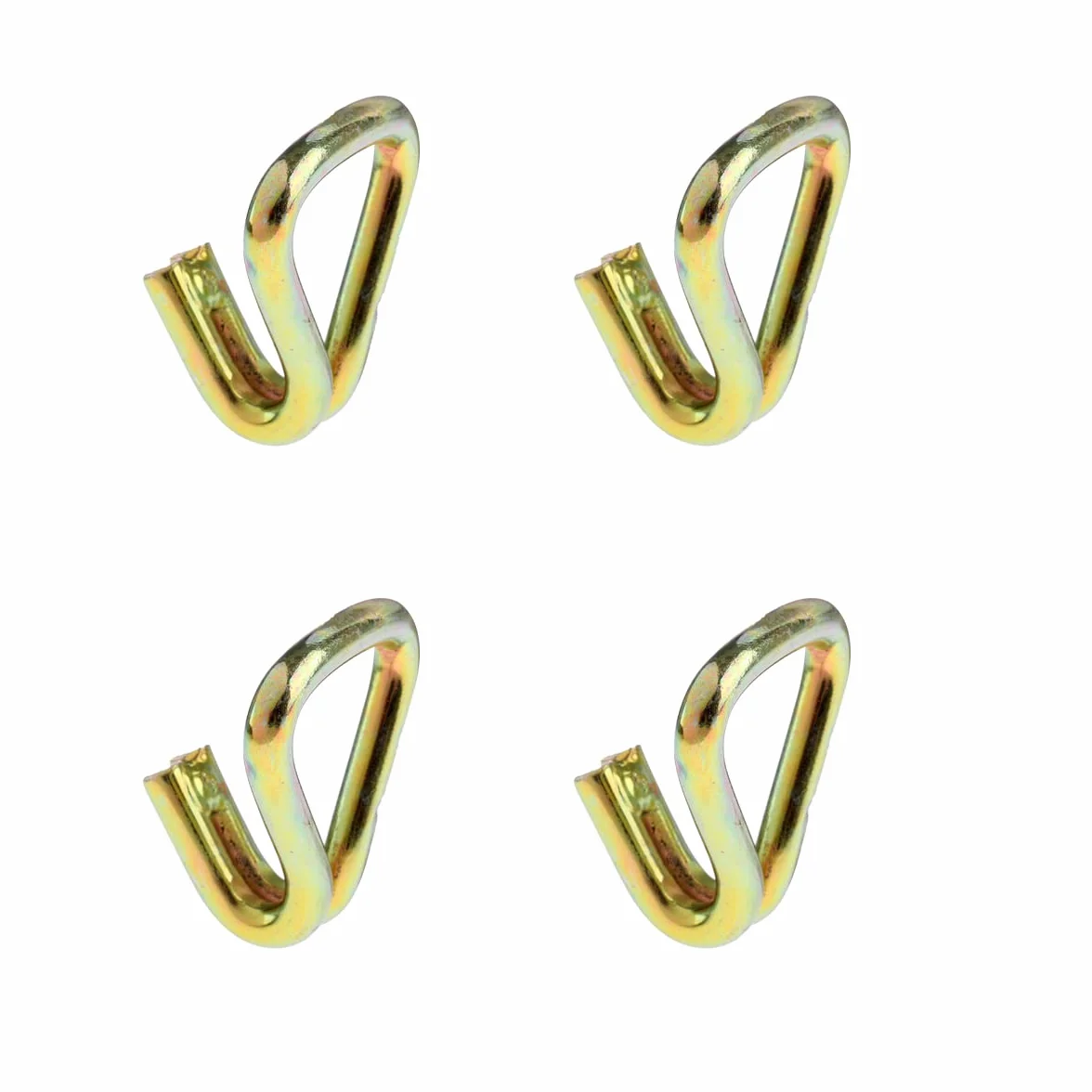 4 Ganci a Cricchetto Resistenti, 50 mm x 5000 kg, Doppio Gancio a J, Di Ricambio per Cinghie di Fissaggio e Rimorchi
