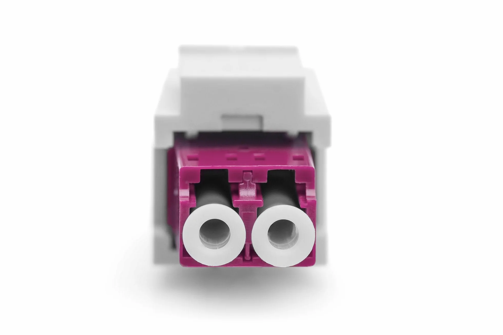 DIGITUS Keystone Modulo Fibra Ottica LC/LC Duplex OM4 Multimodale Viola/Bianco