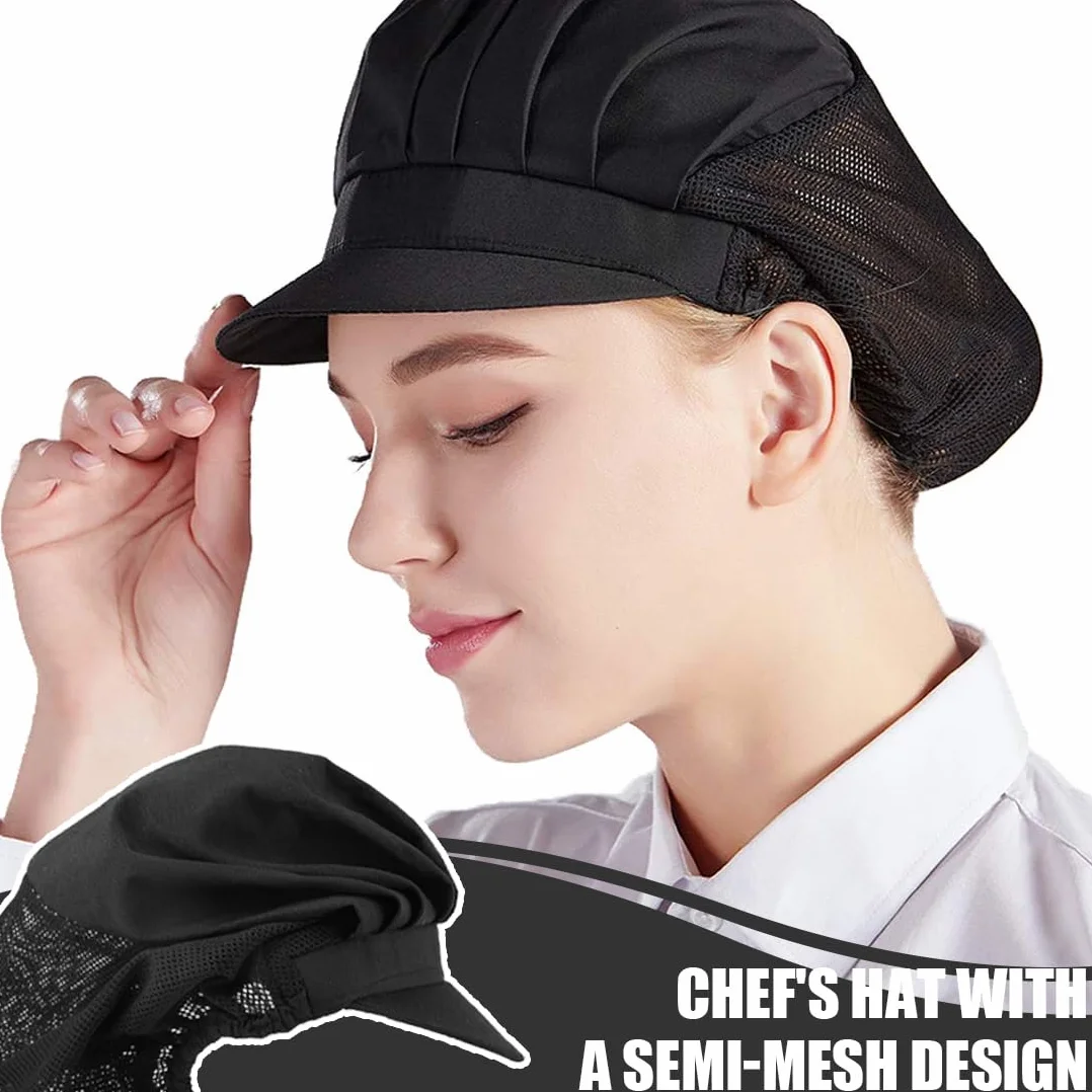 Cappelli da Cuoco Monouso Confezione da 2 Nero