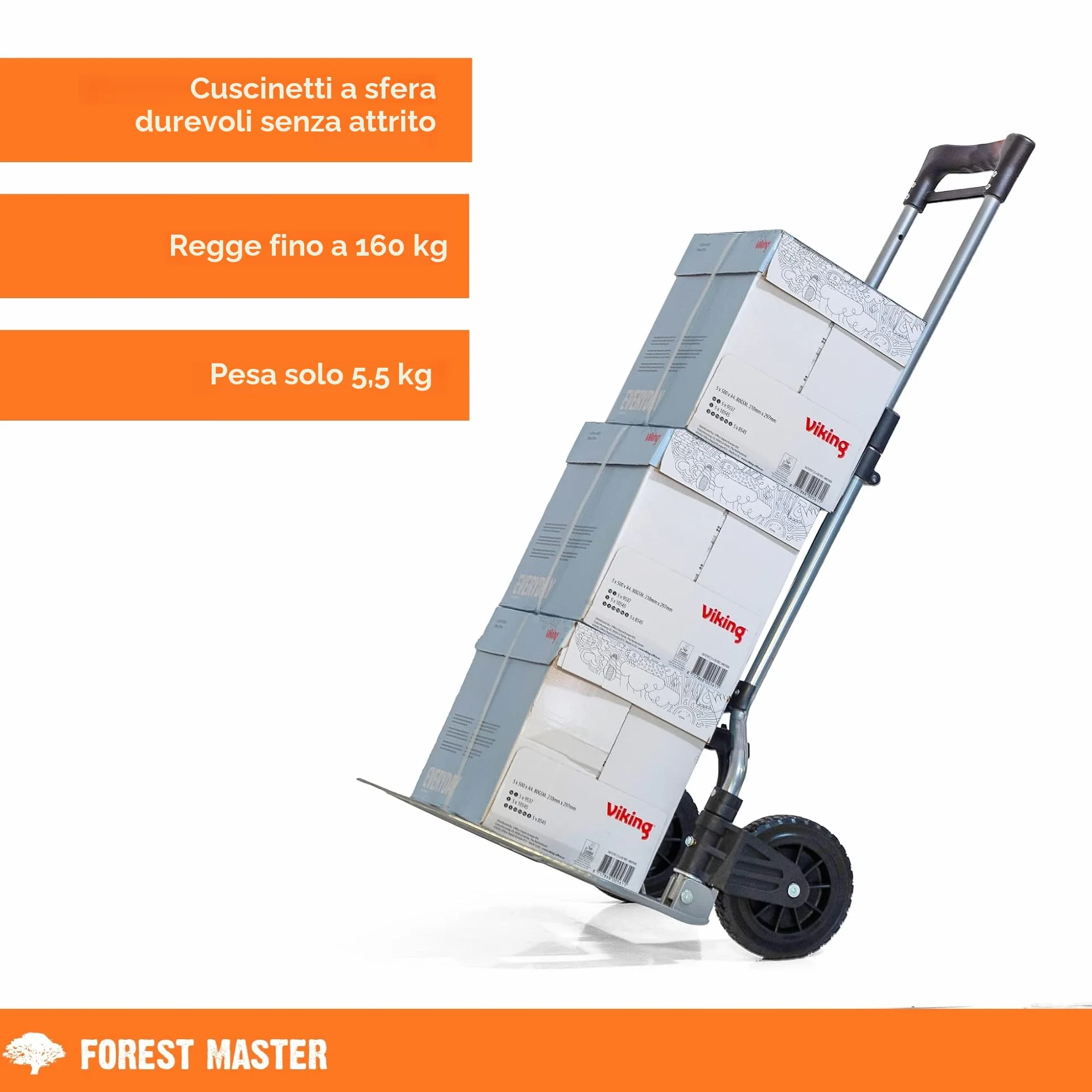 Zero Compact pieghevole Heavy Duty Hand Truck Sack Carrirow 160 kg carico