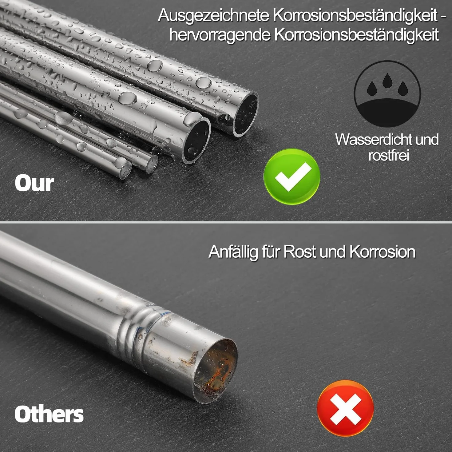 Tubo in Acciaio Inox Ø4mm (5/32") V2A Lunghezza 300mm 6 Pezzi