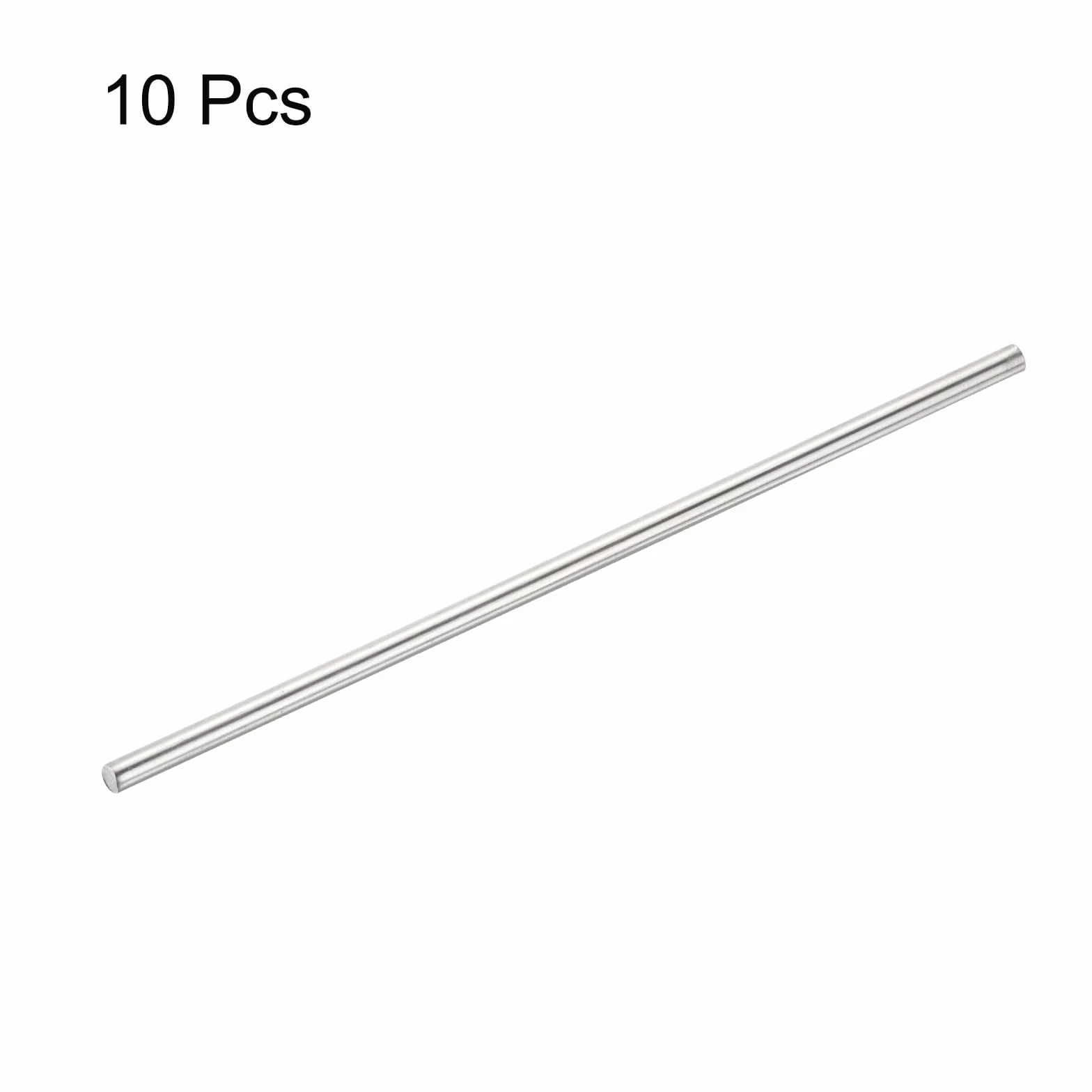 Asta Tonda in Acciaio Inossidabile 4 mm x 100 mm, Asta Solida in Metallo per Tornio Modellismo 10 Pezzi