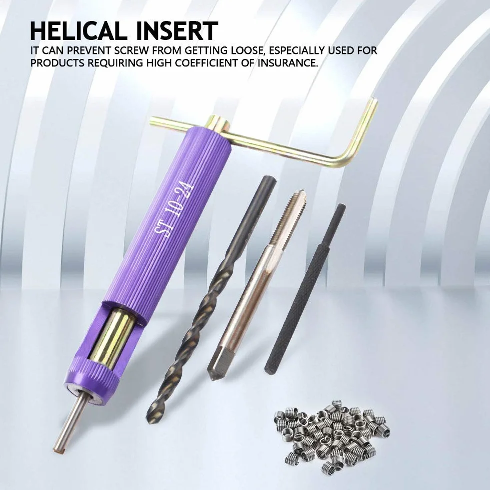 Kit Inserti Filettati M10 Acciaio Inossidabile 50 Pezzi 10-24 UNC x 1.5D