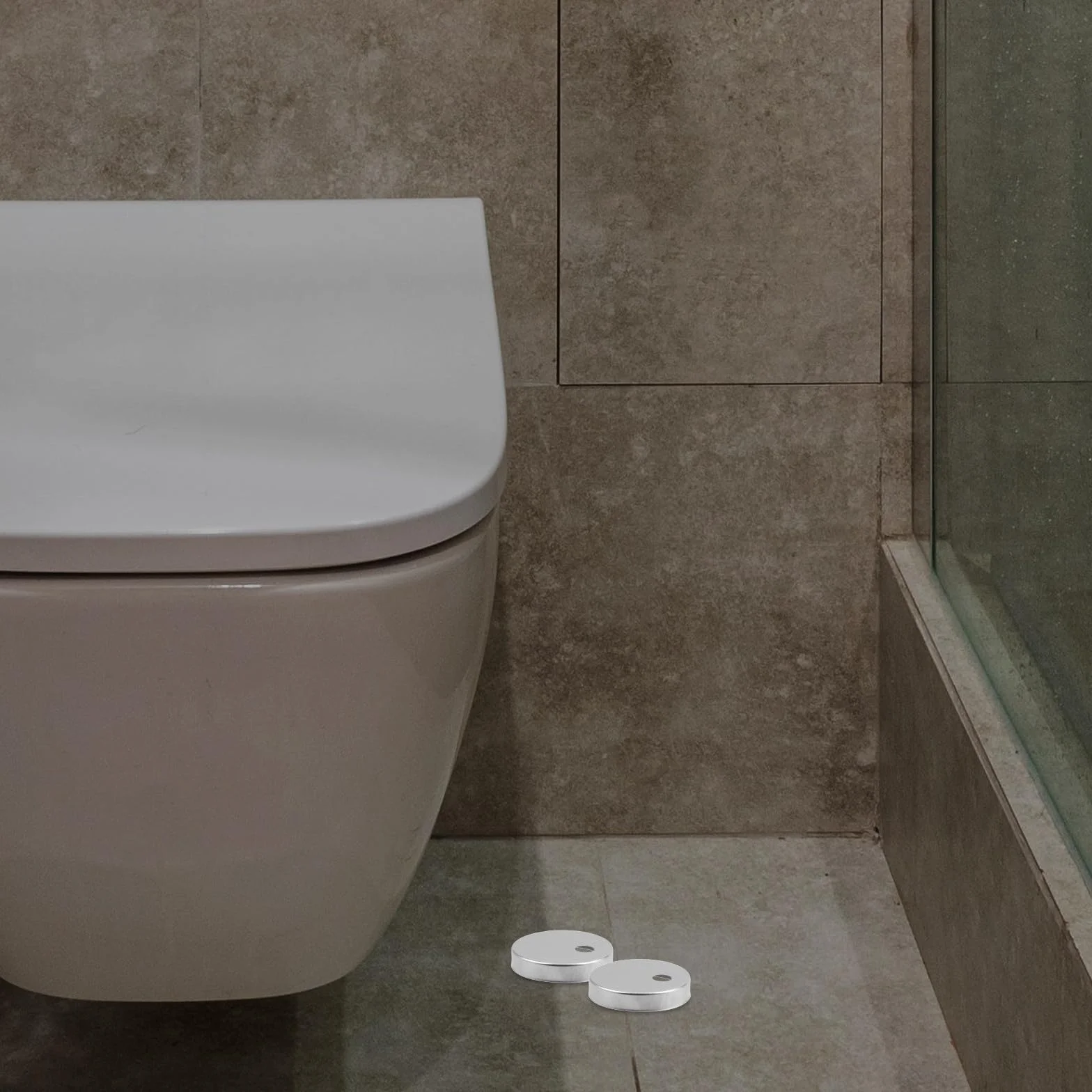 Set 2 Paia Tappi Bulloni Water Acciaio Inox 45mm per Fissaggio Sedile Bagno