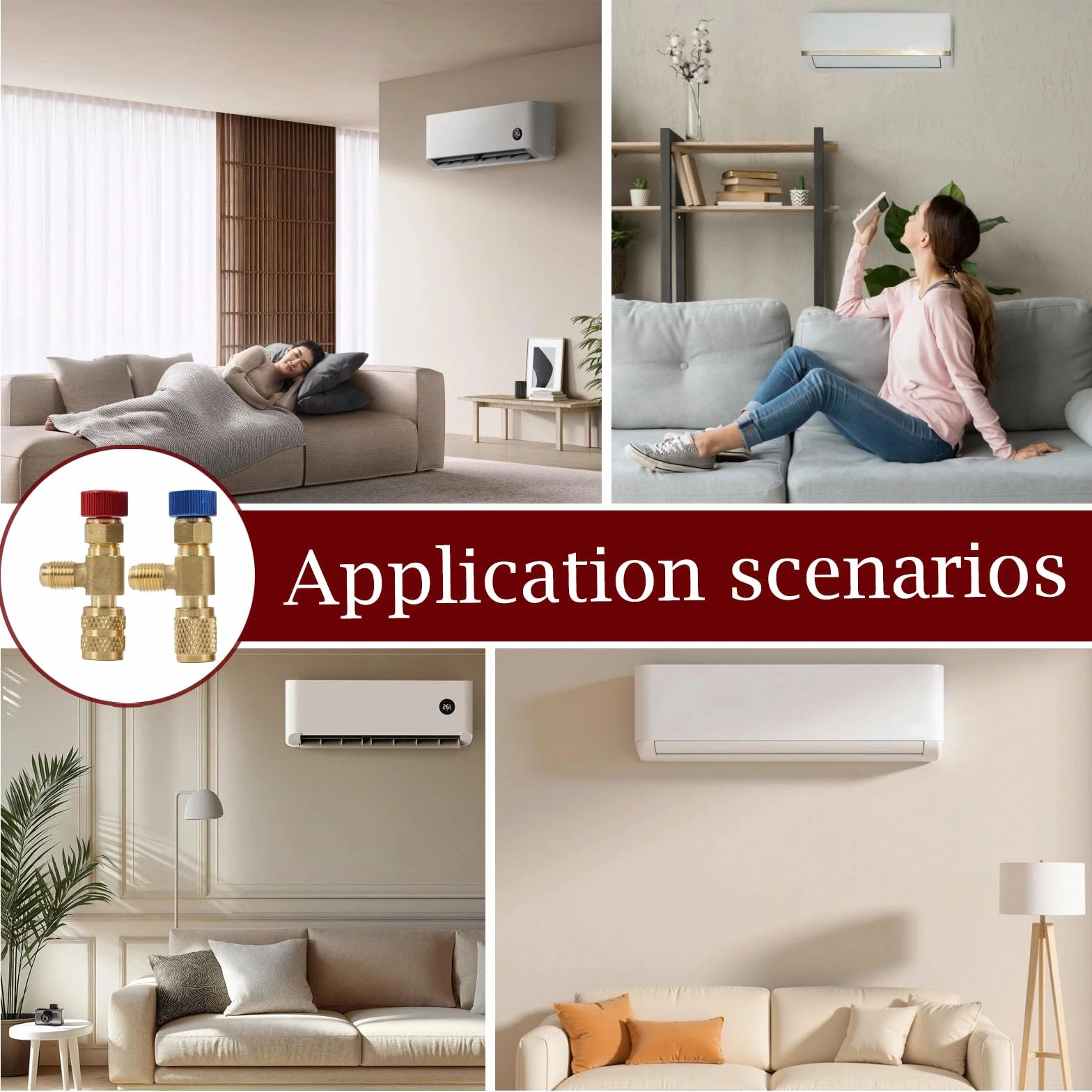 2 Pezzi Adattatori di Riempimento Refrigerante R410A e R22 con Valvola di Sicurezza e Attacco Rapido, Valvola di Sicurezza Condizionatore, Accessori per Aria Condizionata Facili da Usare e Affidabili