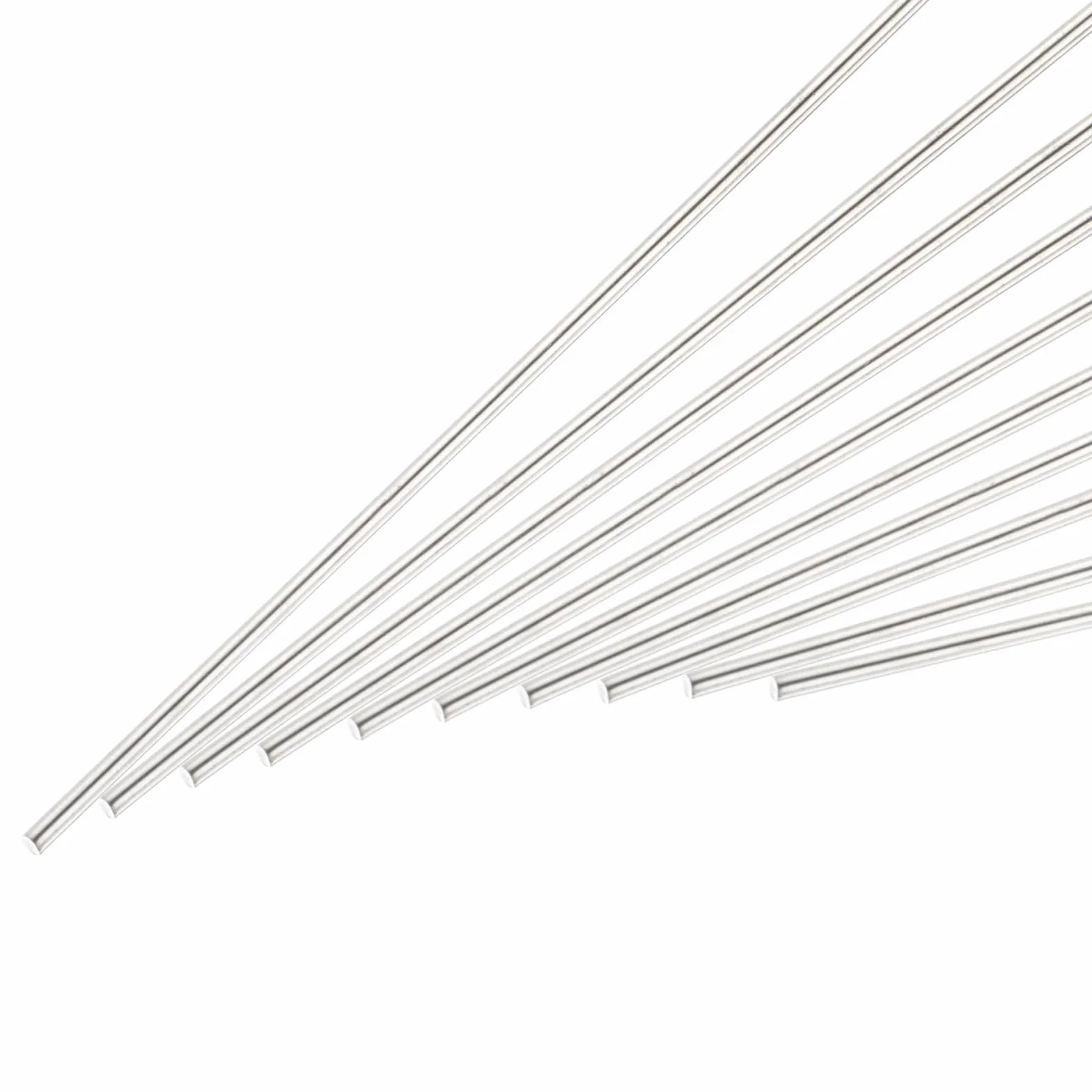 QUARKZMAN Asta Rotonda In Acciaio Inossidabile 2mm x 400mm Barre Metalliche Piene 10pz