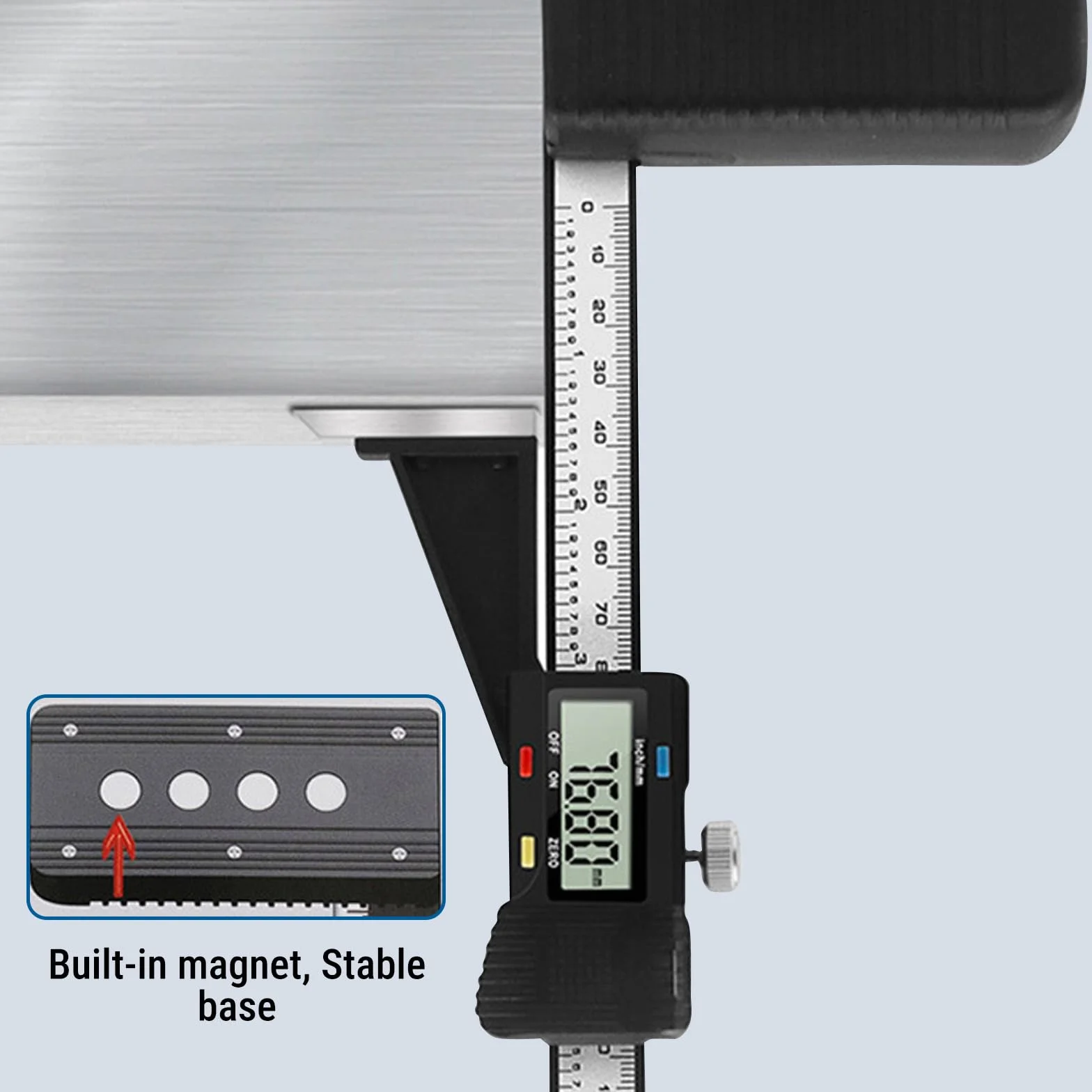 Truschino Calibro digitale di altezza 0-150mm Magnetico con Base