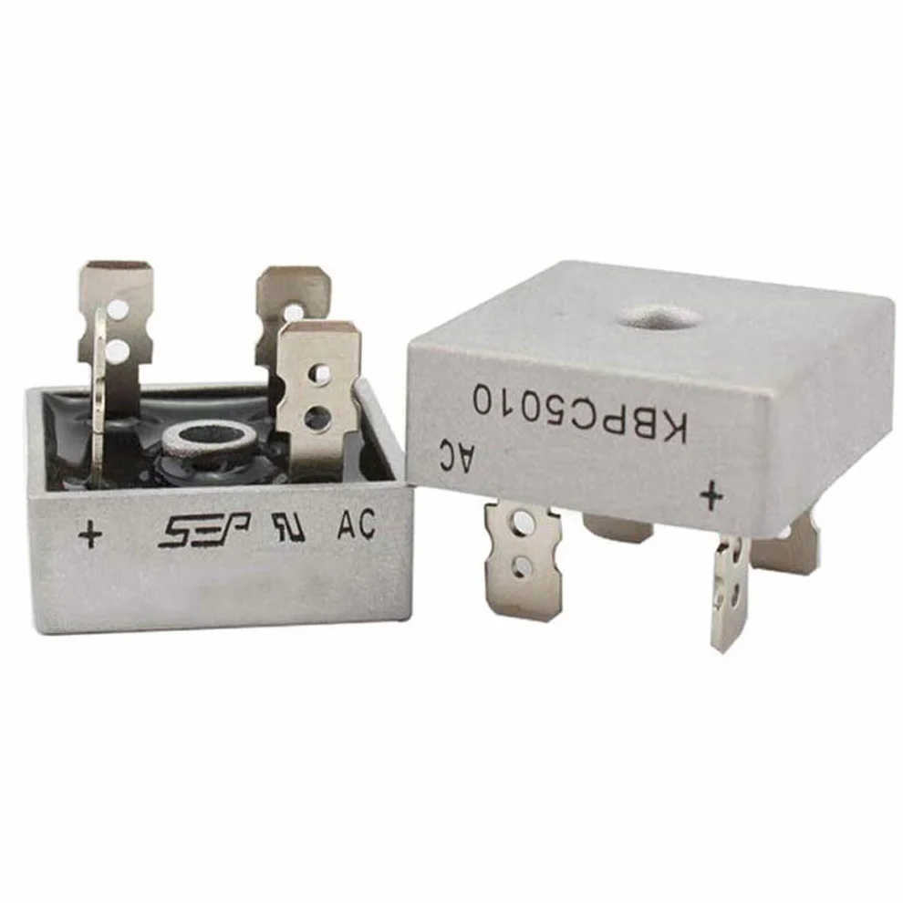 Hailege 10pcs KBPC5010 Diodo raddrizzatore a ponte a diodi 50A 1000V KBPC 5010 Componenti elettronici del diodo raddrizzatore di potenza