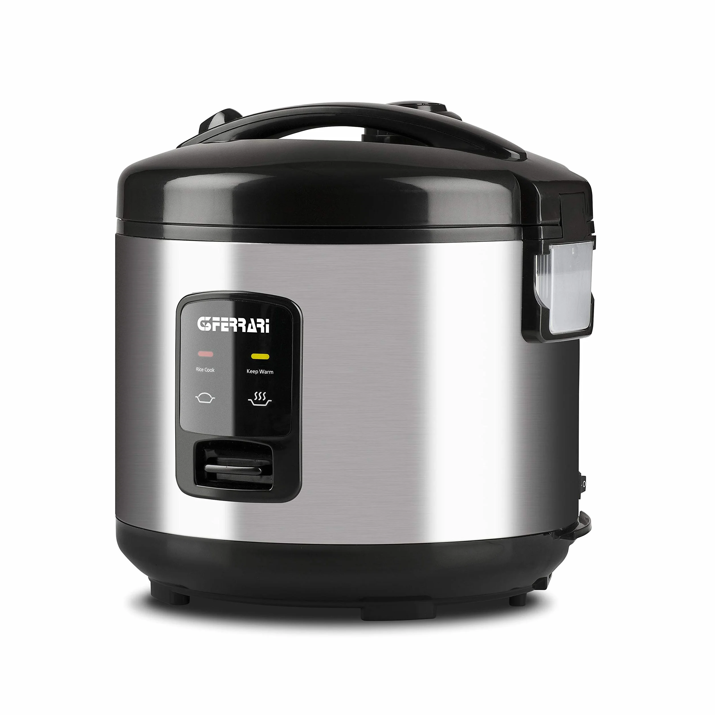 G3 Ferrari G10099 Sakuri So' Cuociriso, 700 W, Grandi capacità 1.8 Litri/10 tazze, Pentola antiaderente rimovibile, Mantenimento in caldo, Vassoio, Cucchiaio per riso, Misurino, Corpo Inox