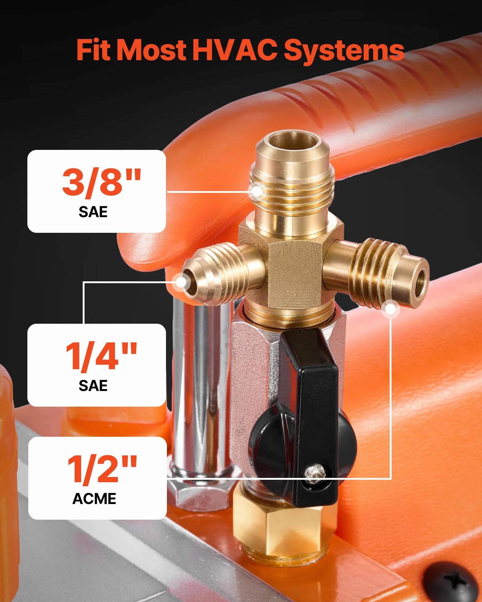 VEVOR Kit Pompa per Vuoto e Manometro 7 CFM 198 L/min Pompa per Vuoto a Palette Rotanti a 2 Stadi per Aria Condizionata con Borsa per Trasporto Compatibile con R134a R22 R410a